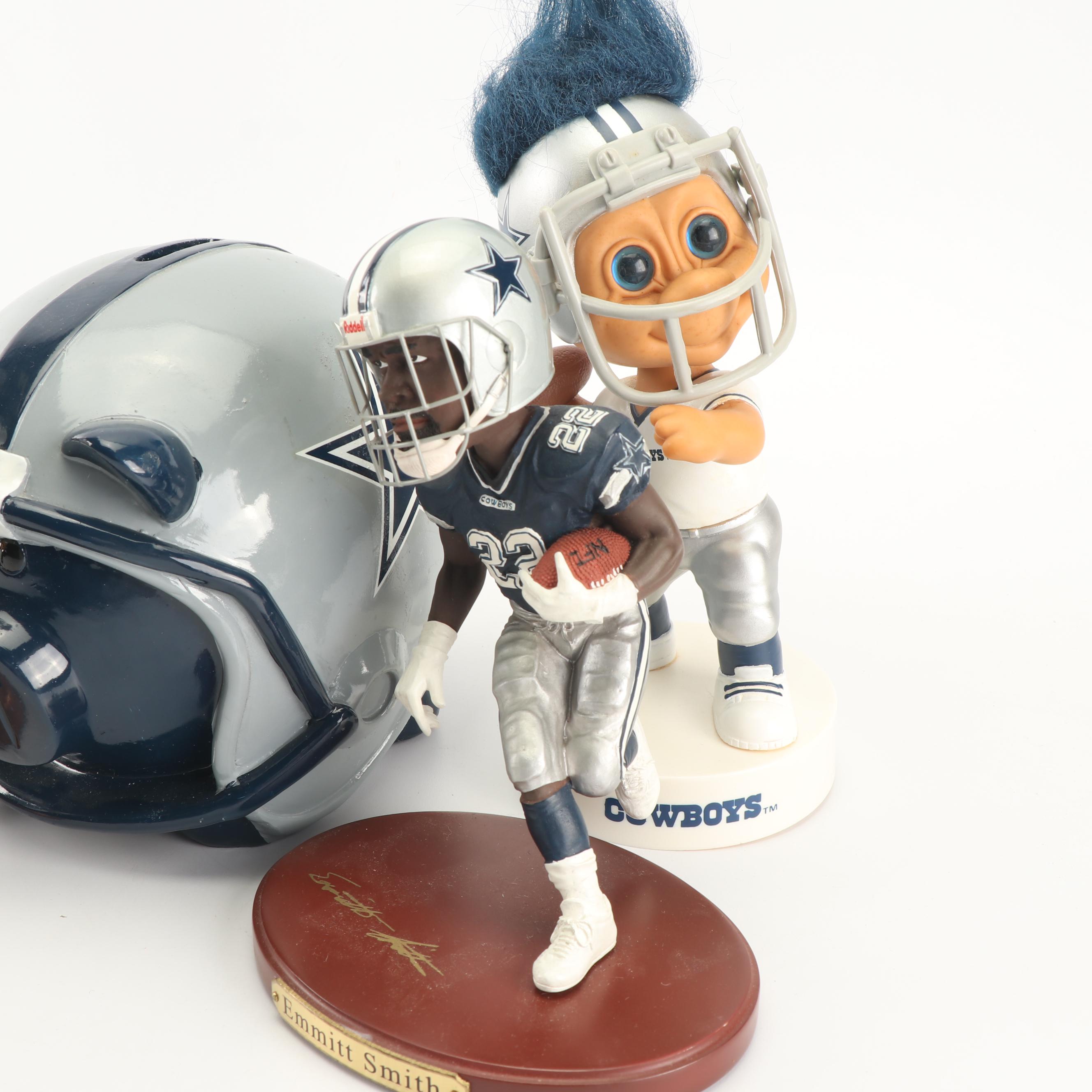 Dallas Cowboy's Bobbleheads and Figurines Including Emmitt Smith