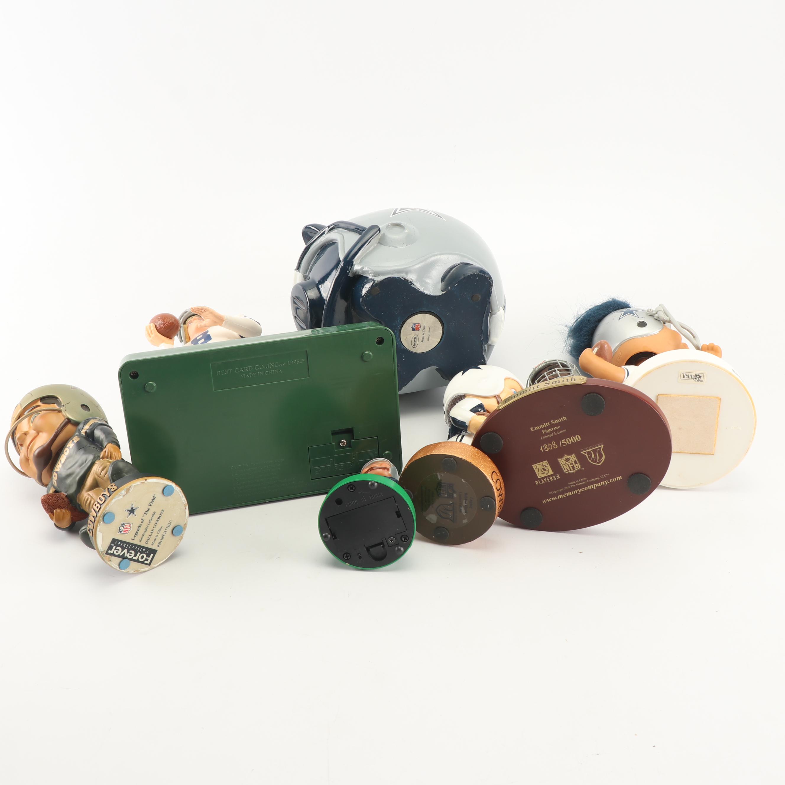 Dallas Cowboy's Bobbleheads and Figurines Including Emmitt Smith