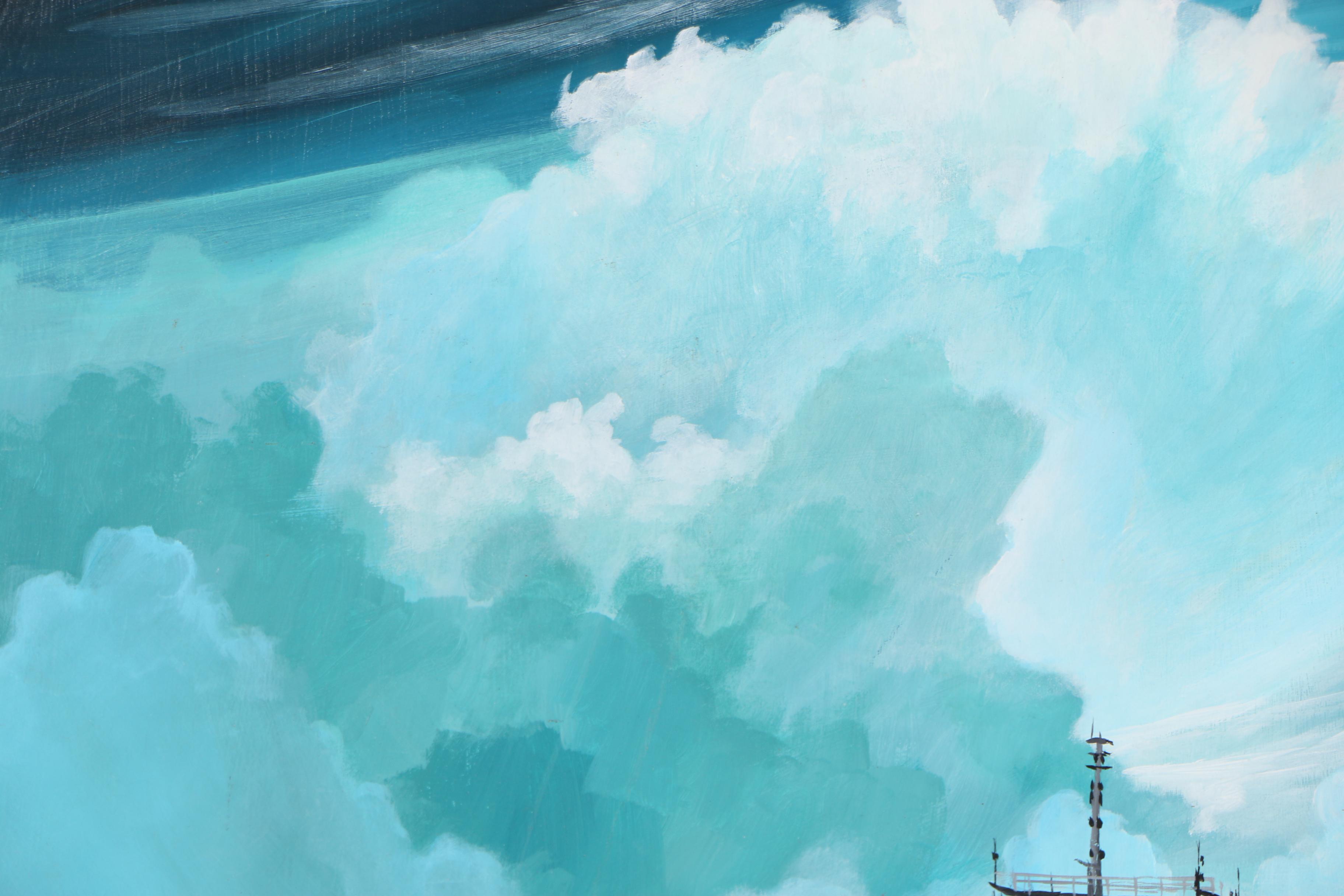 William Buehler Oil Painting "USS Samuel B. Roberts (FFG-58)"