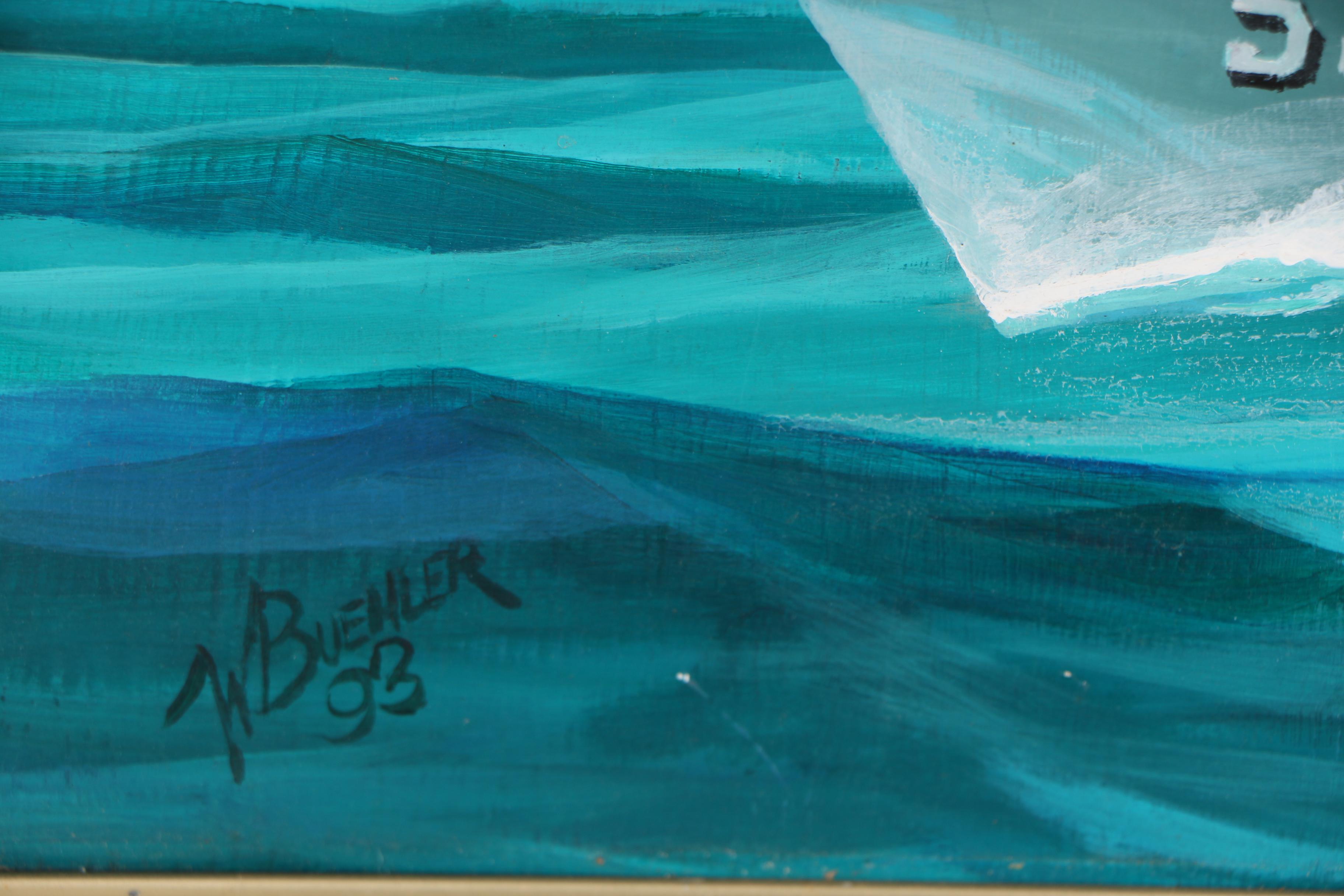 William Buehler Oil Painting "USS Samuel B. Roberts (FFG-58)"