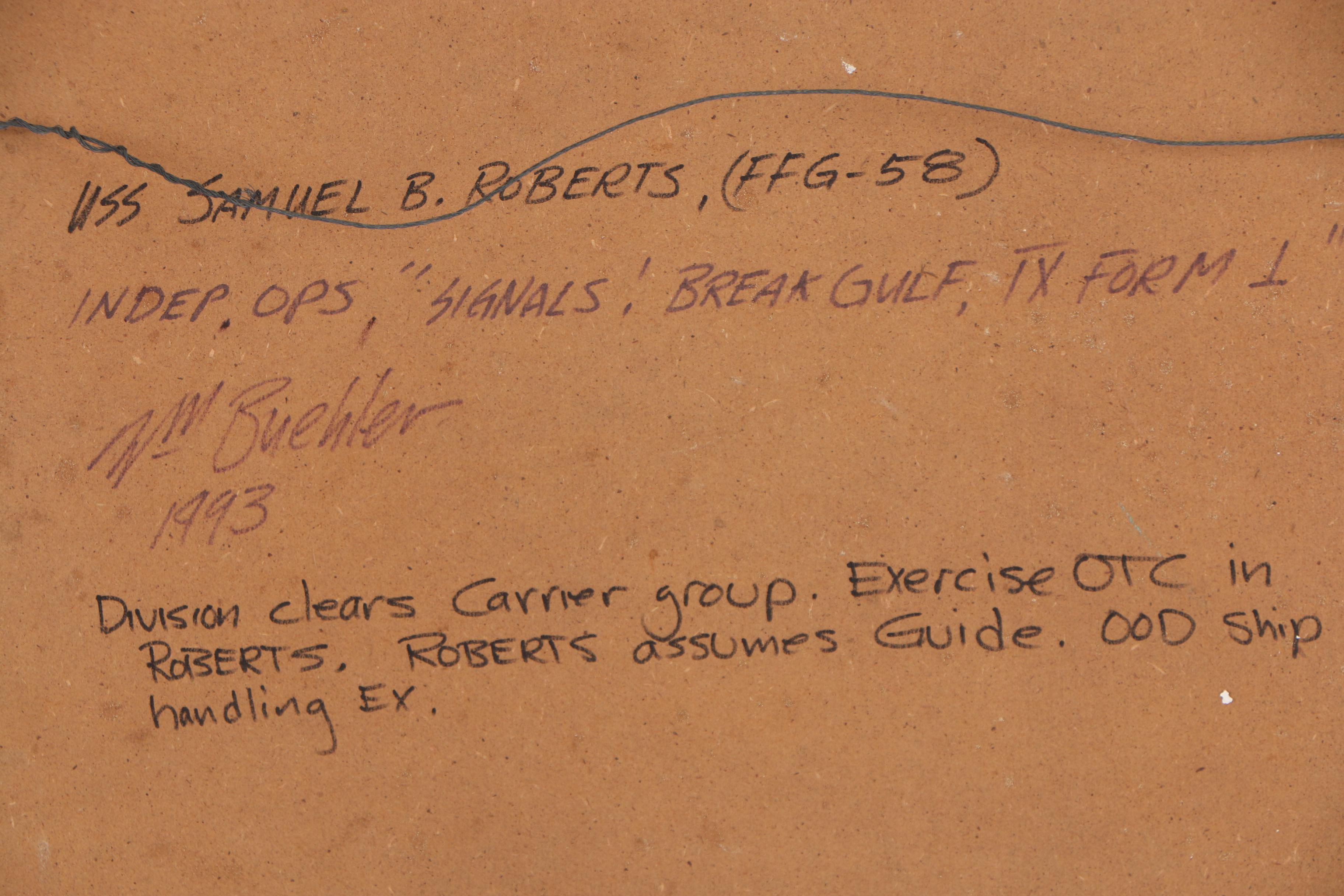 William Buehler Oil Painting "USS Samuel B. Roberts (FFG-58)"