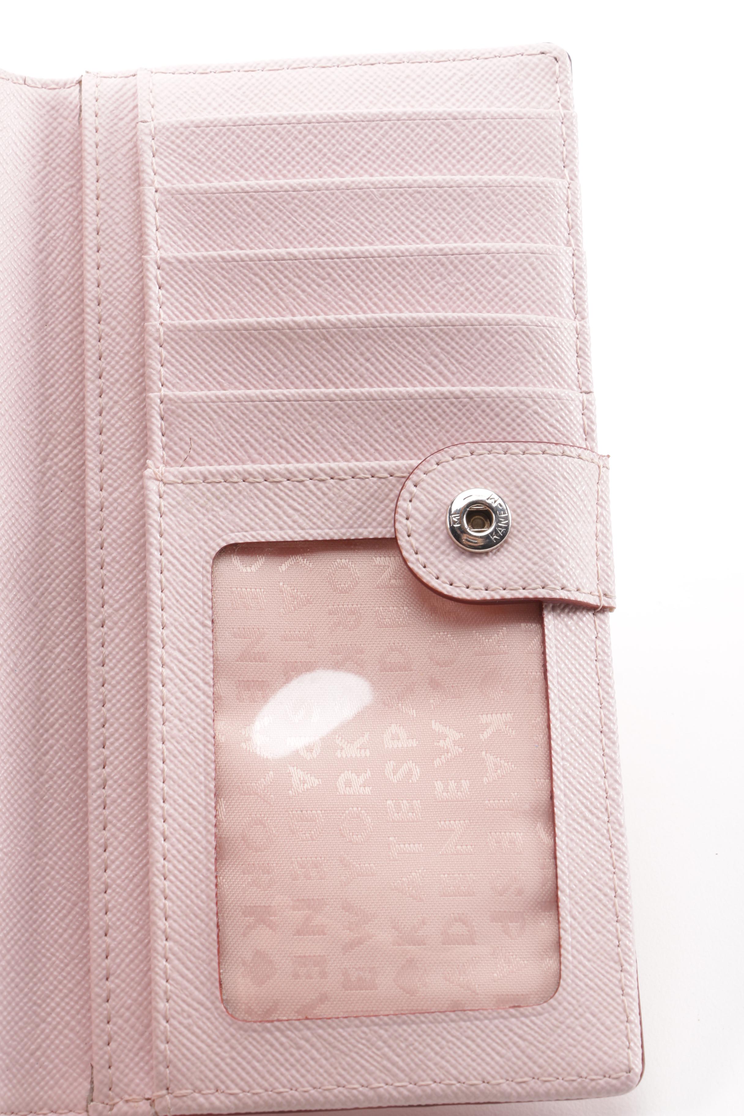 Kate Spade New York Haven Lane Stacy Wallet in Glitter Dot Pink Coated Canvas