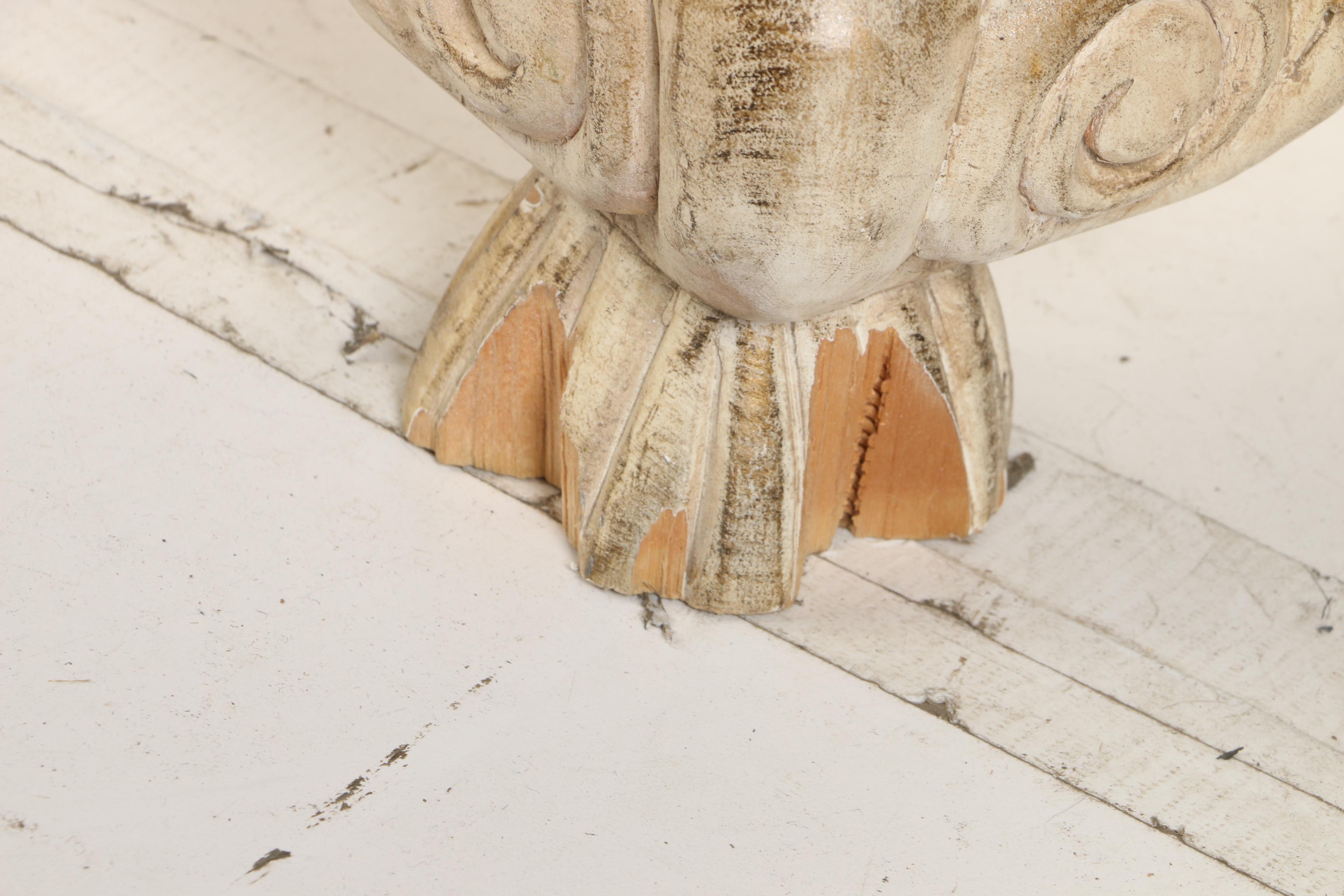 Contemporary French Provincial Style Cream-Painted King Size Bed Frame