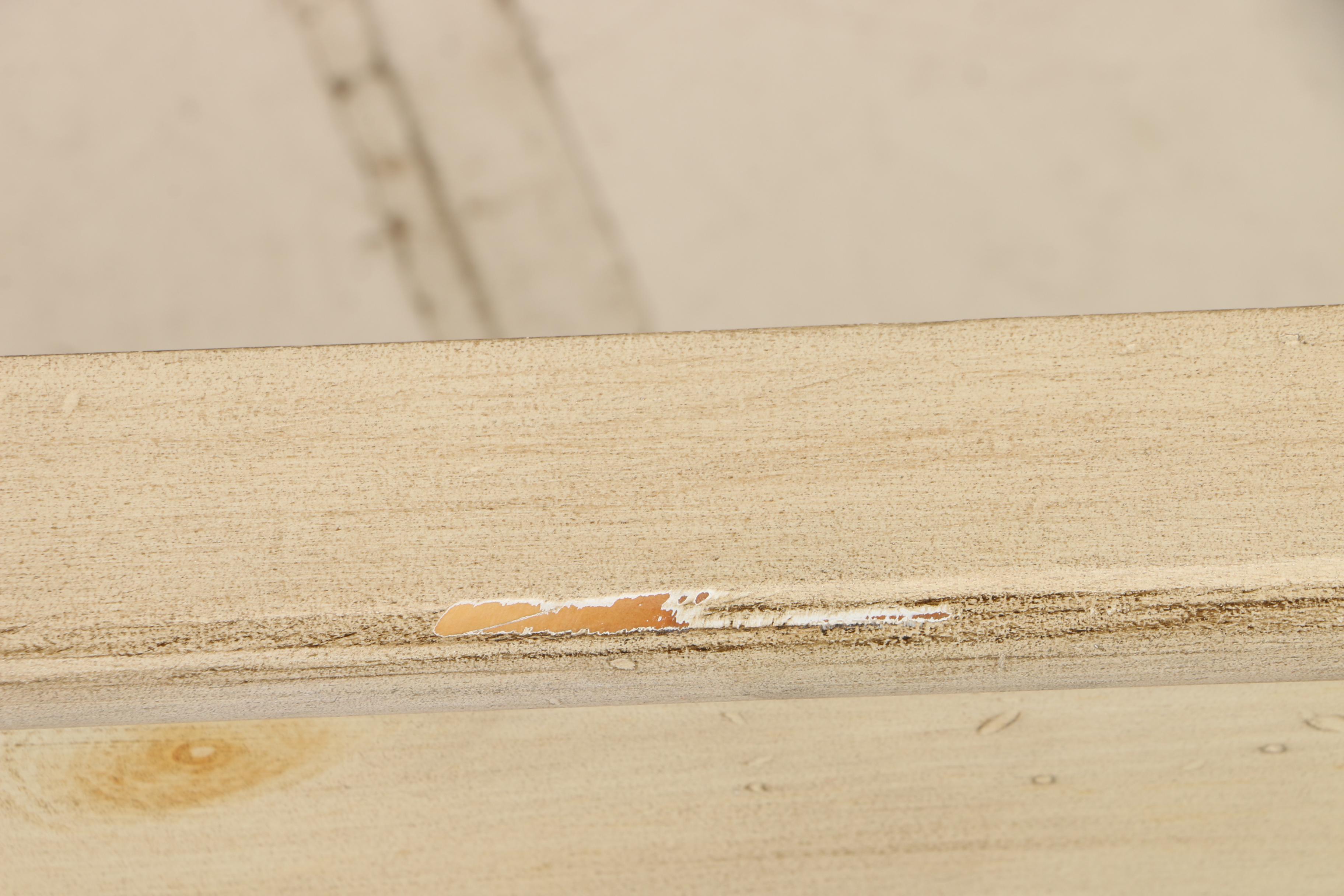 Contemporary French Provincial Style Cream-Painted King Size Bed Frame