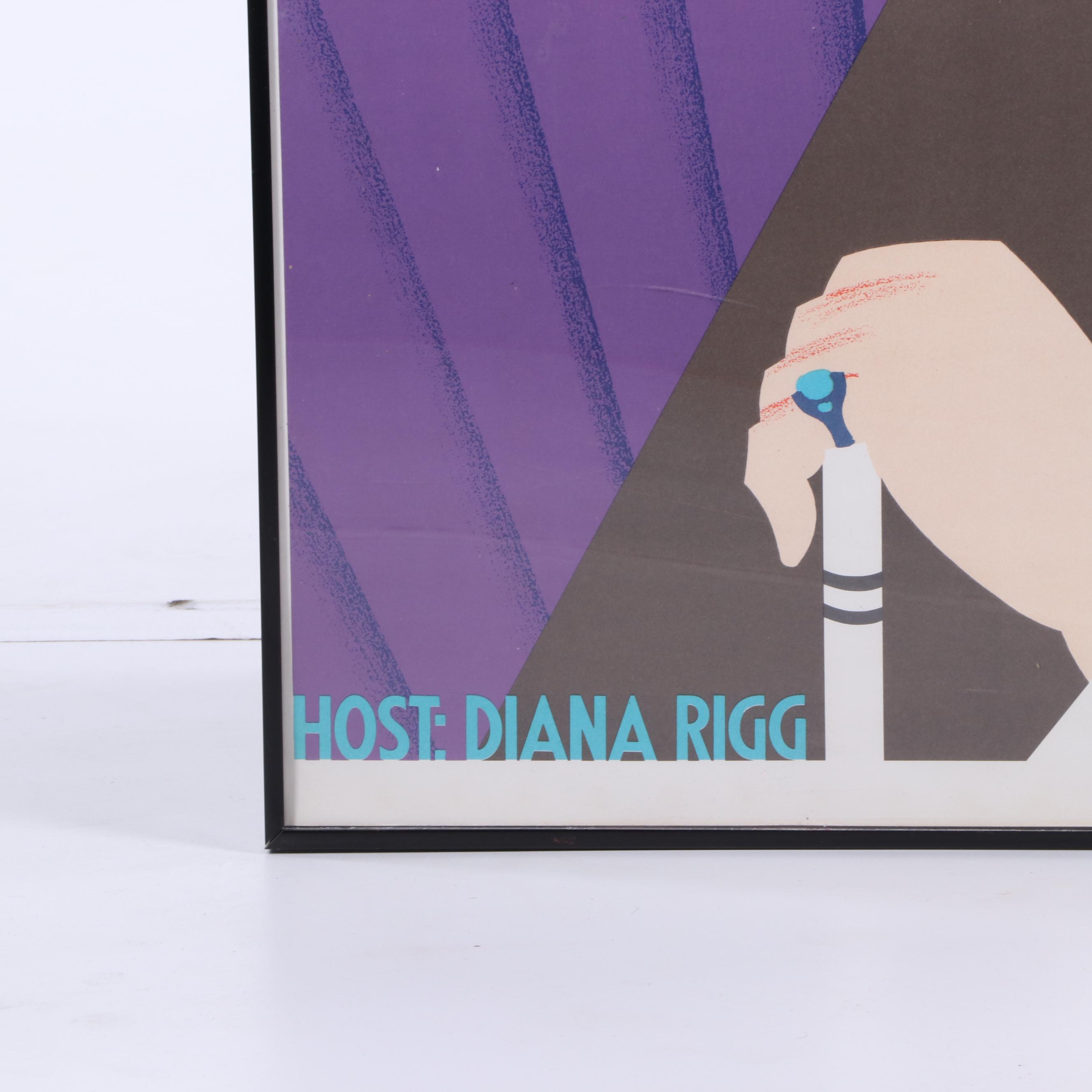 1990 PBS Mystery! "Agatha Christie's Poirot" Advertisement Poster