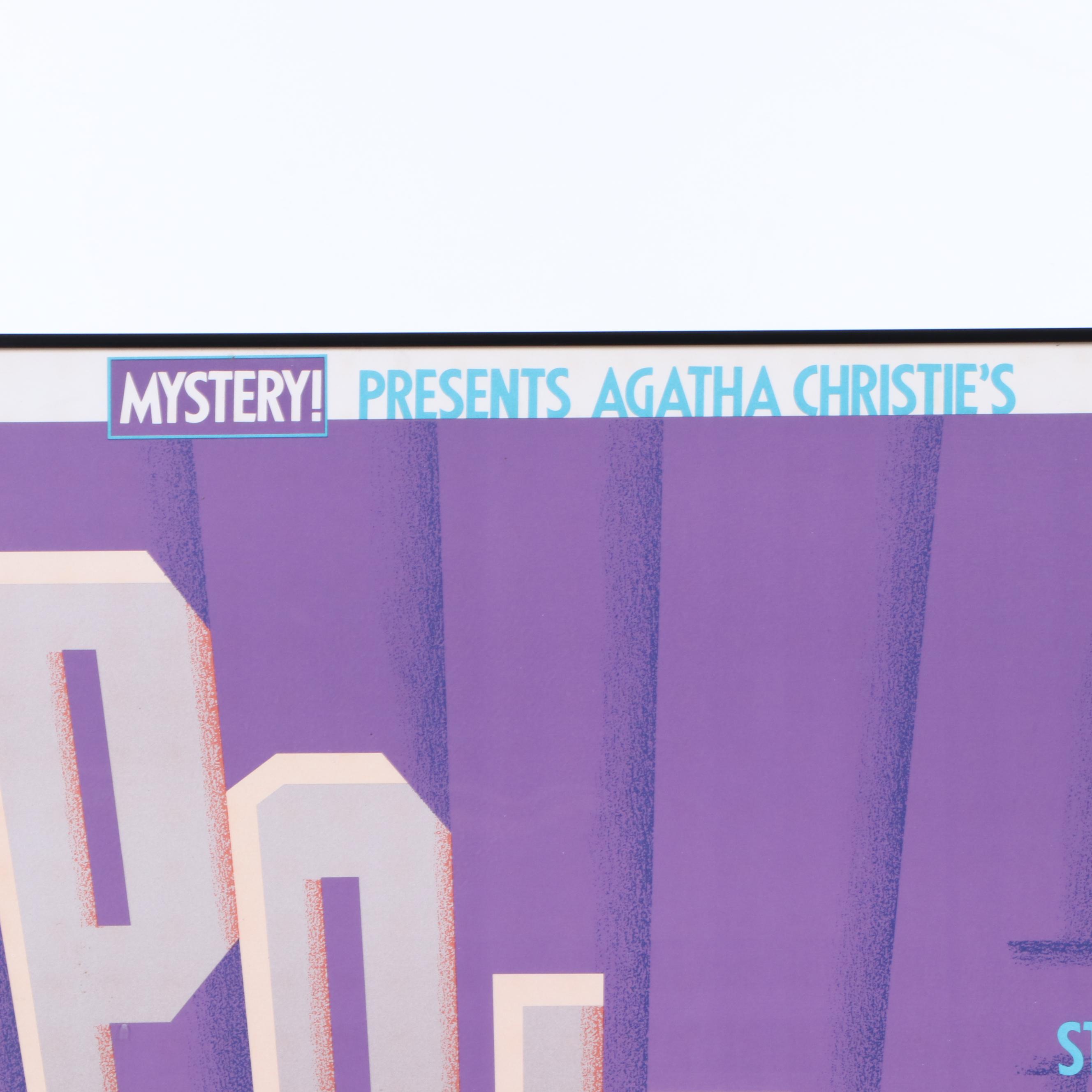 1990 PBS Mystery! "Agatha Christie's Poirot" Advertisement Poster
