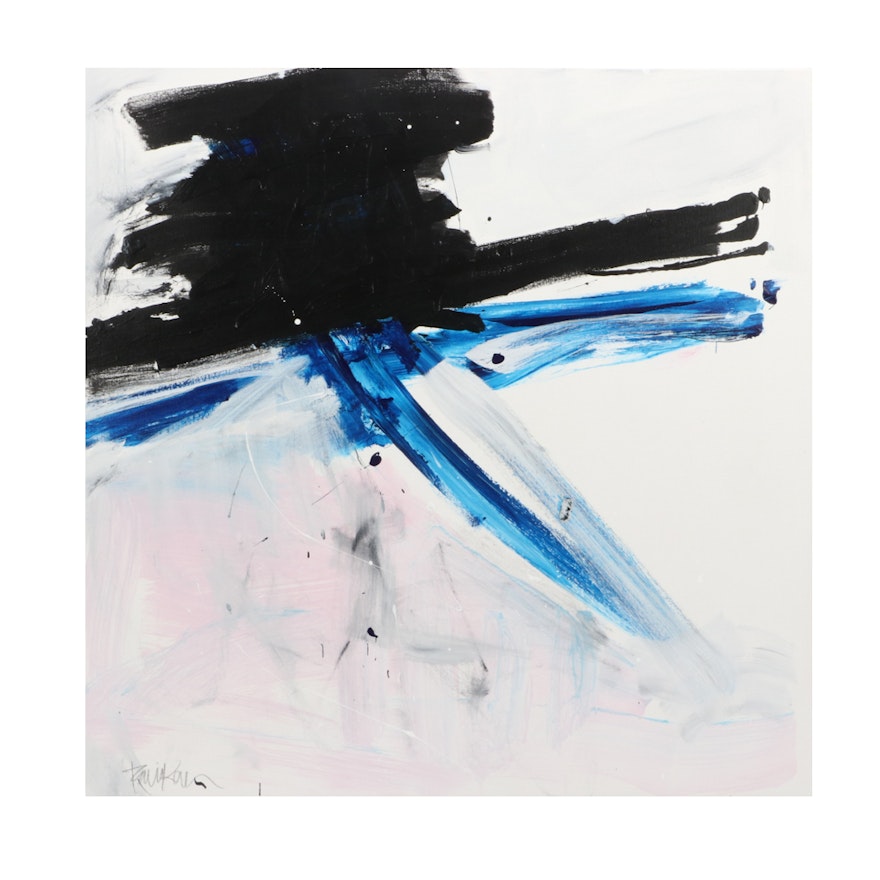 Robbie Kemper Acrylic Painting "Ultra Blue Black"