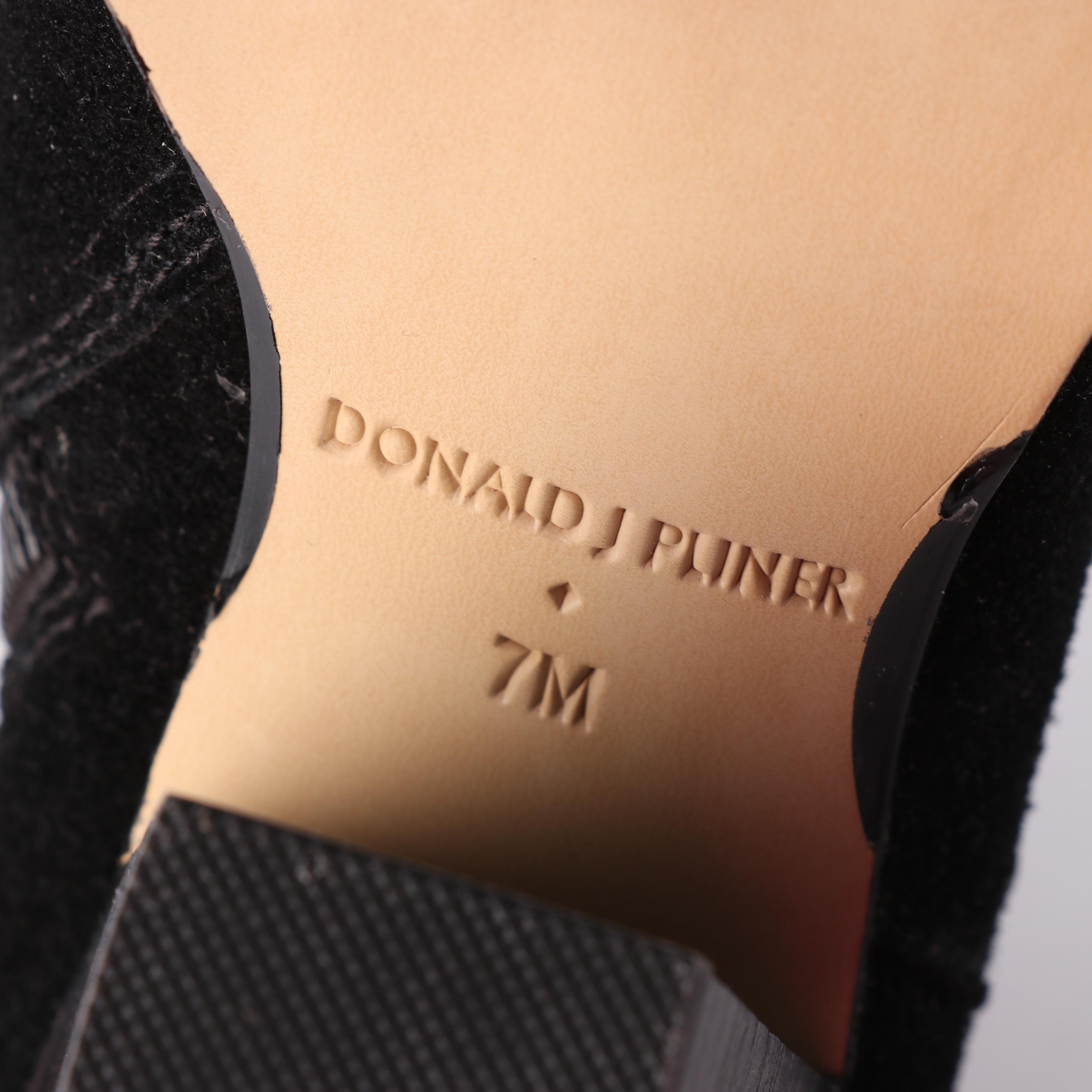 Women's Donald J Pliner Black Suede Studded Booties