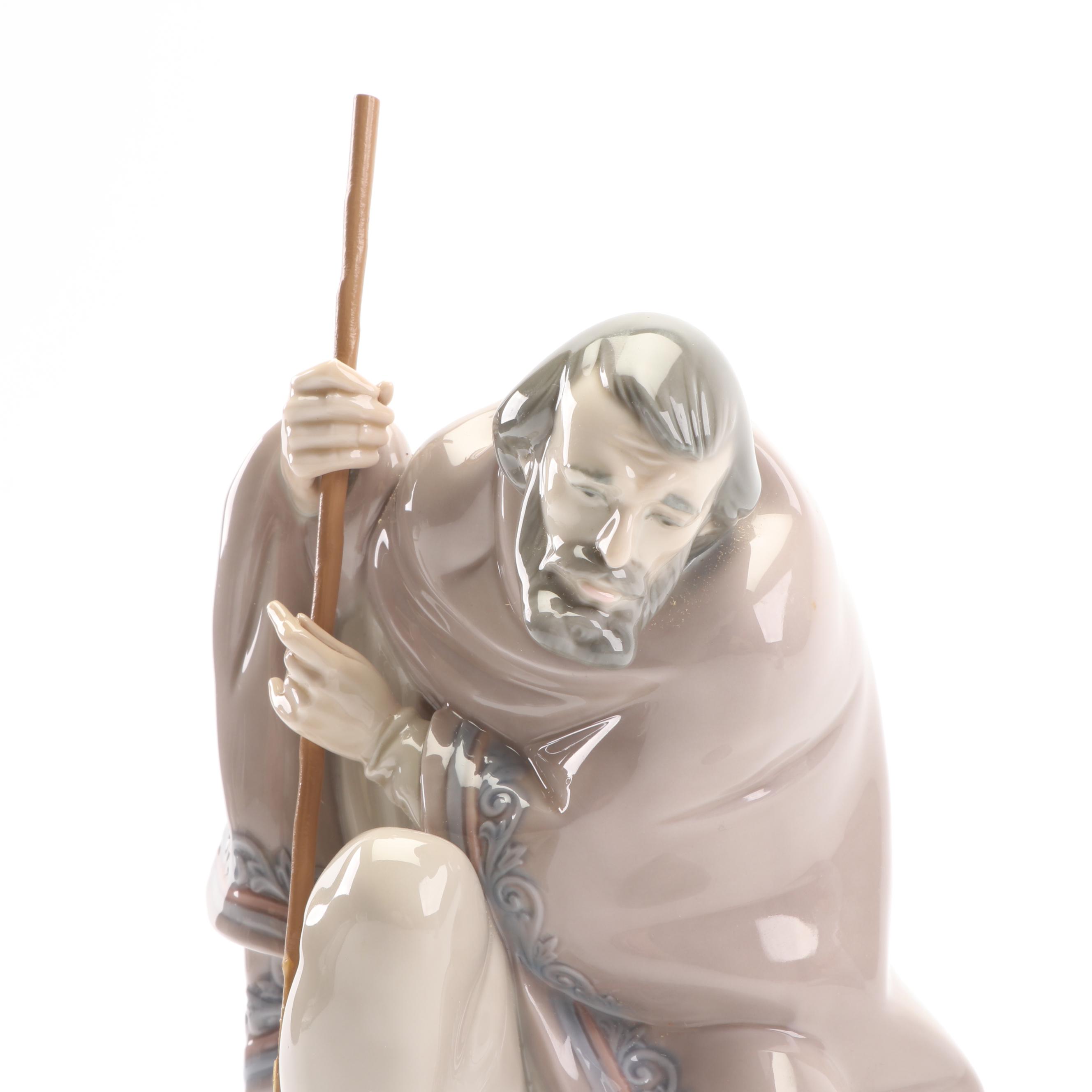 Lladró "Silent Night" Three-Piece Porcelain Nativity Set, Late 1980s