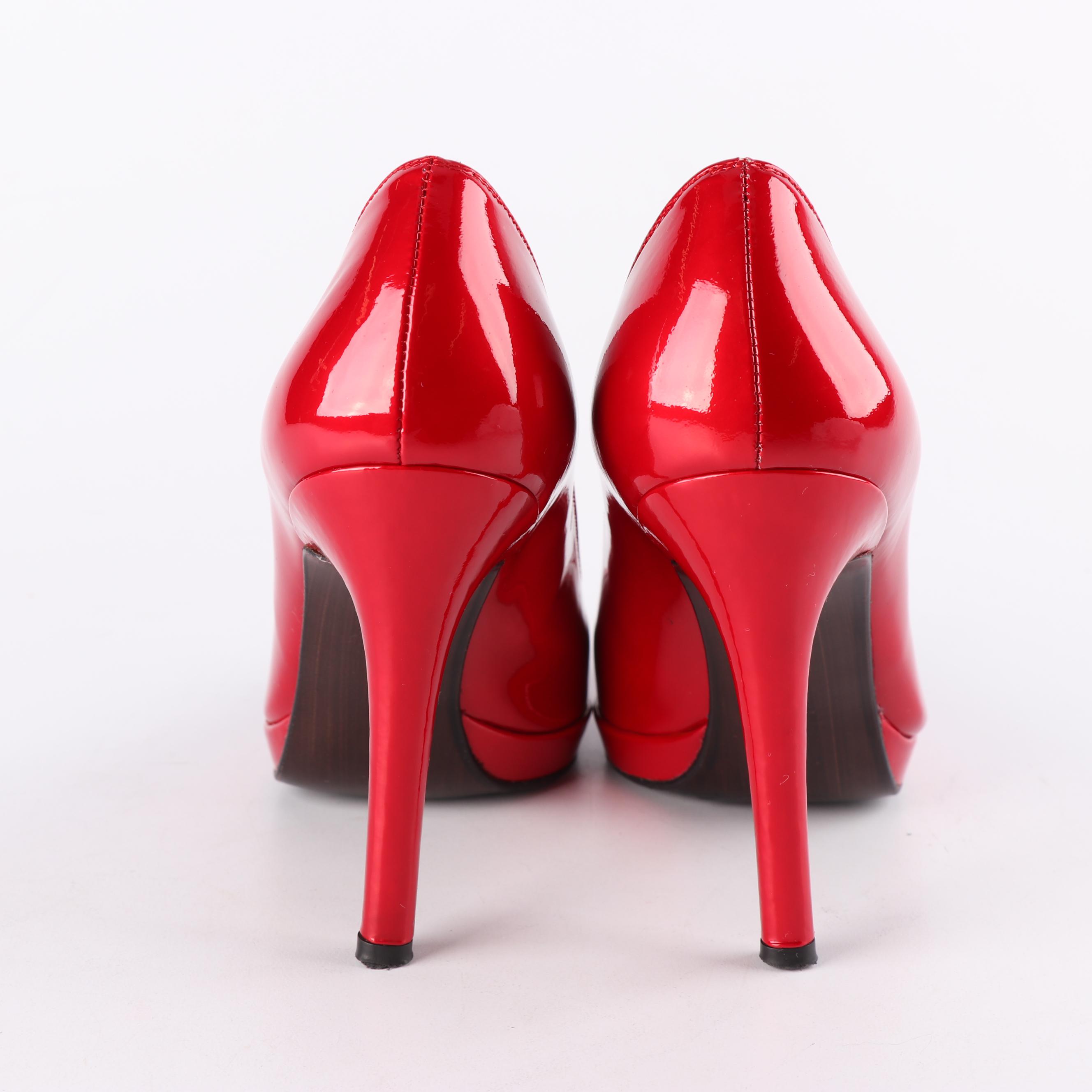 Women's Stuart Weitzman Red Patent Leather Platform Pumps