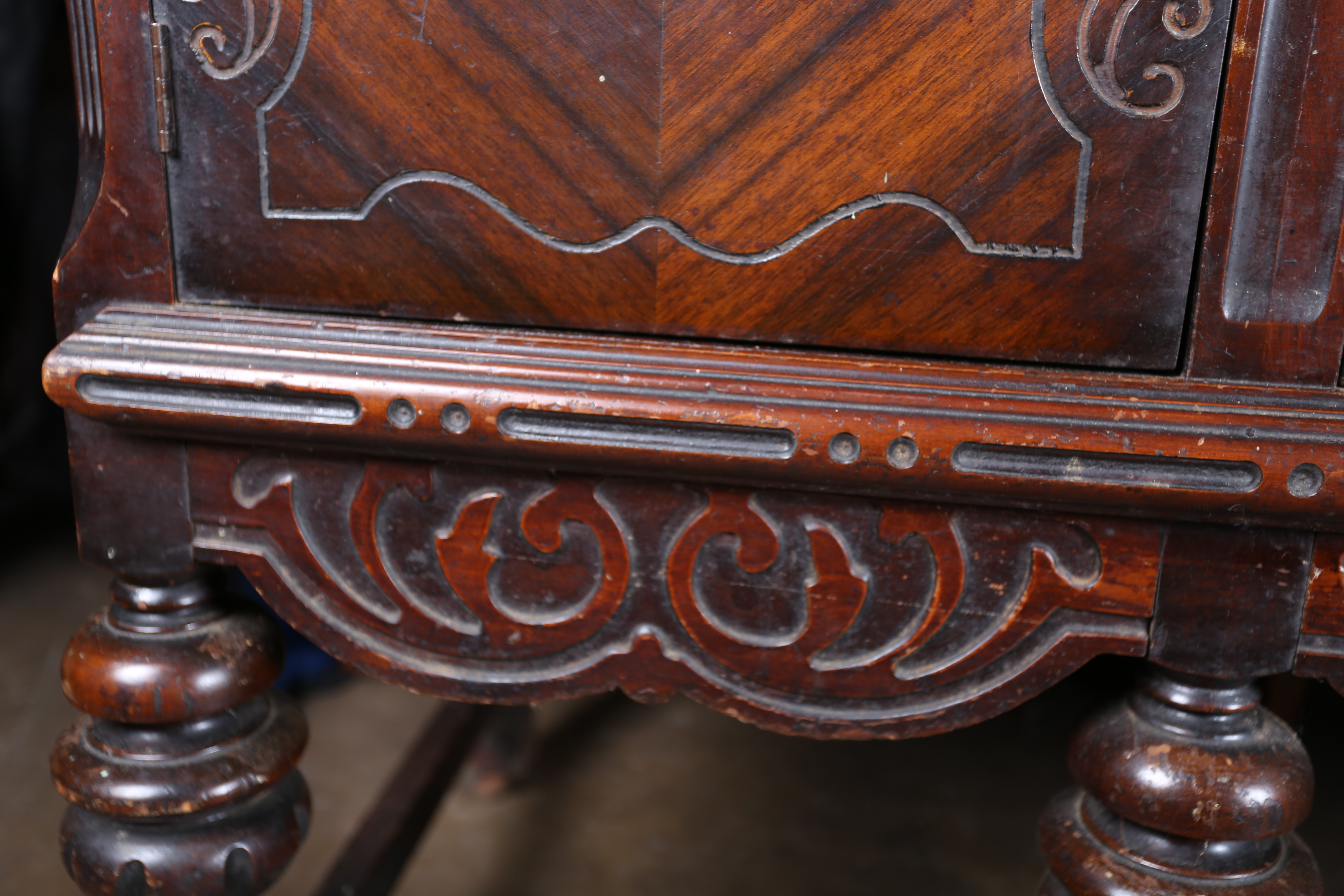 Jacobean Revival Style Walnut Buffet, Early 20th Century