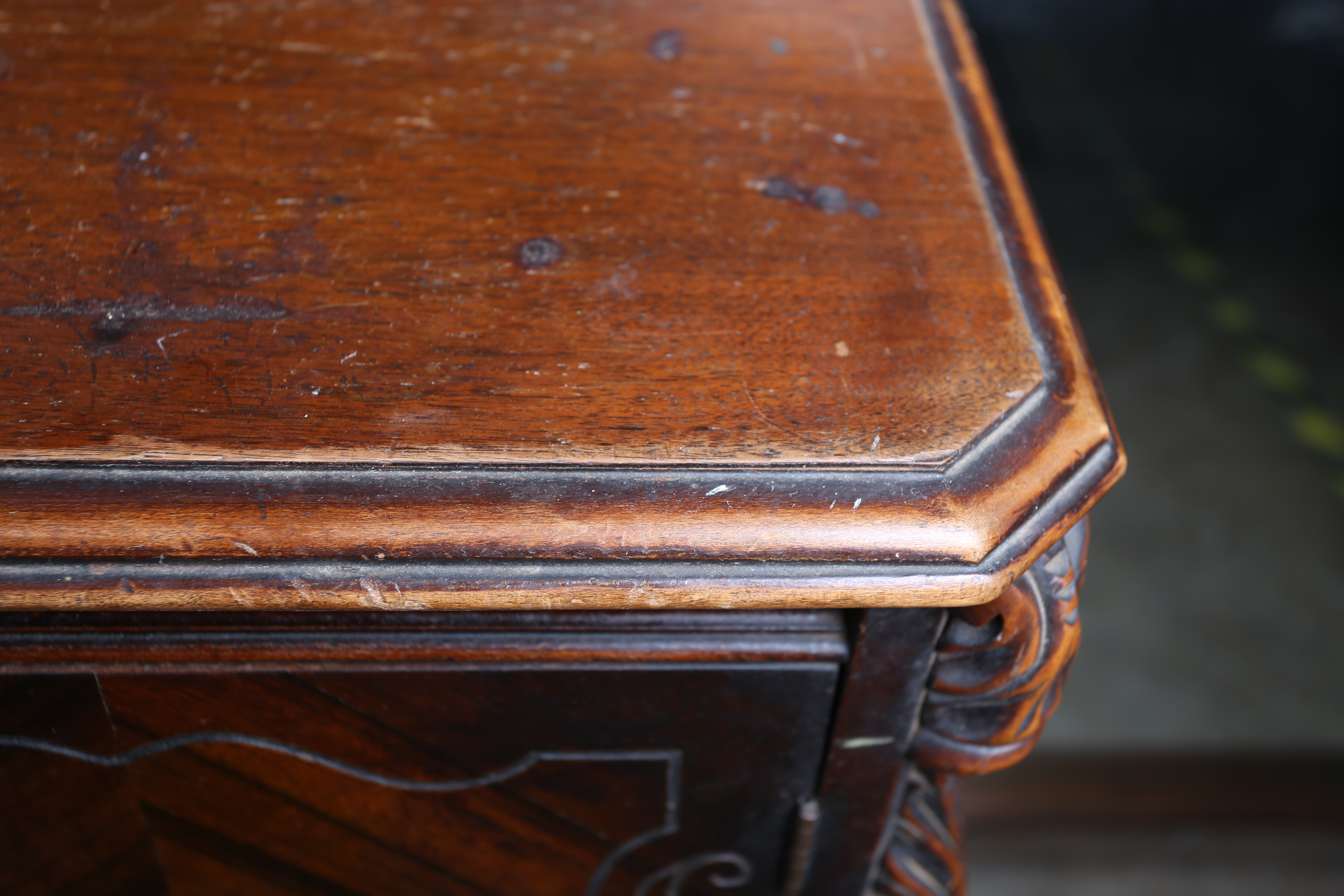 Jacobean Revival Style Walnut Buffet, Early 20th Century