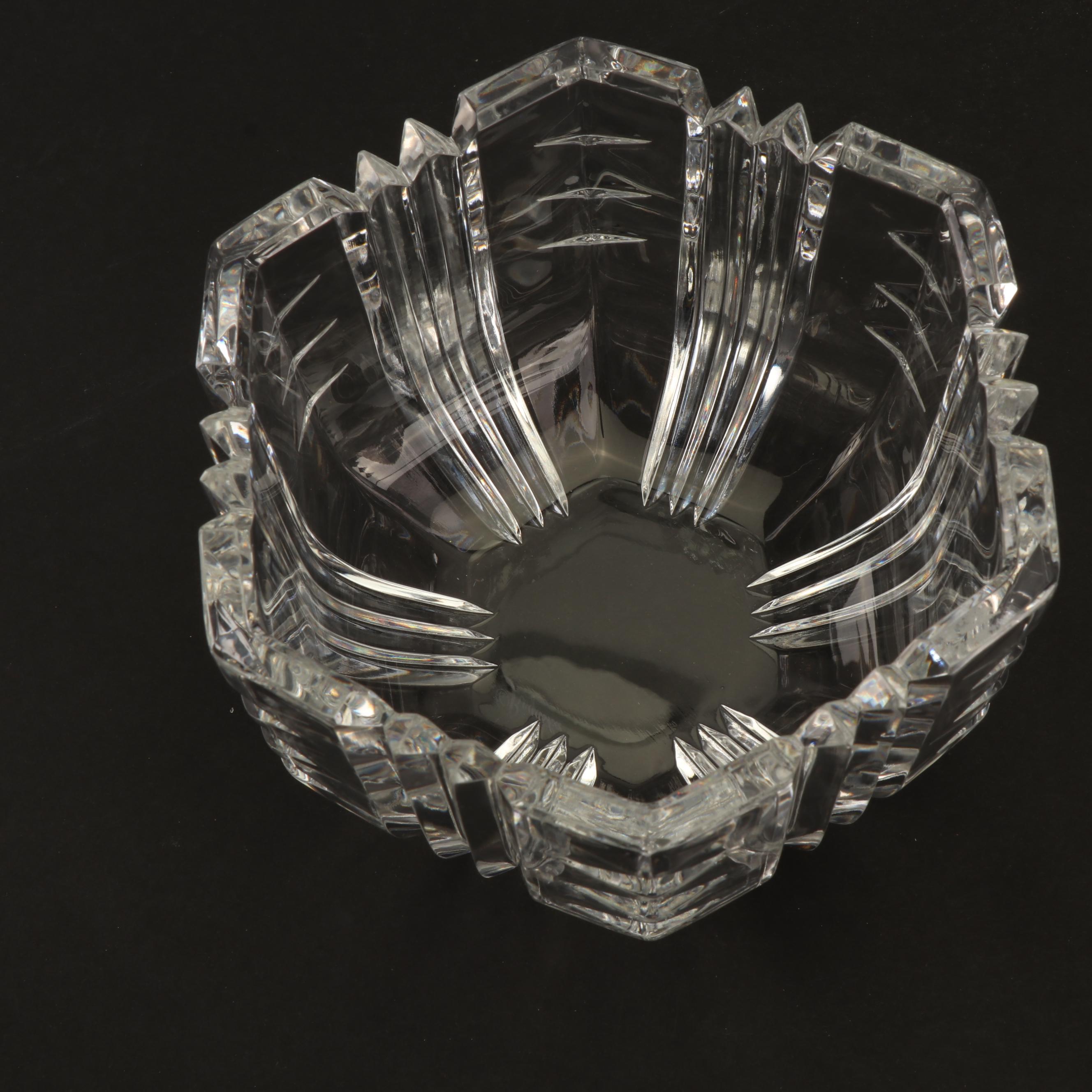 Rogaska Crystal Bowl, Waterford Letter Opener, and a Crystal Vase