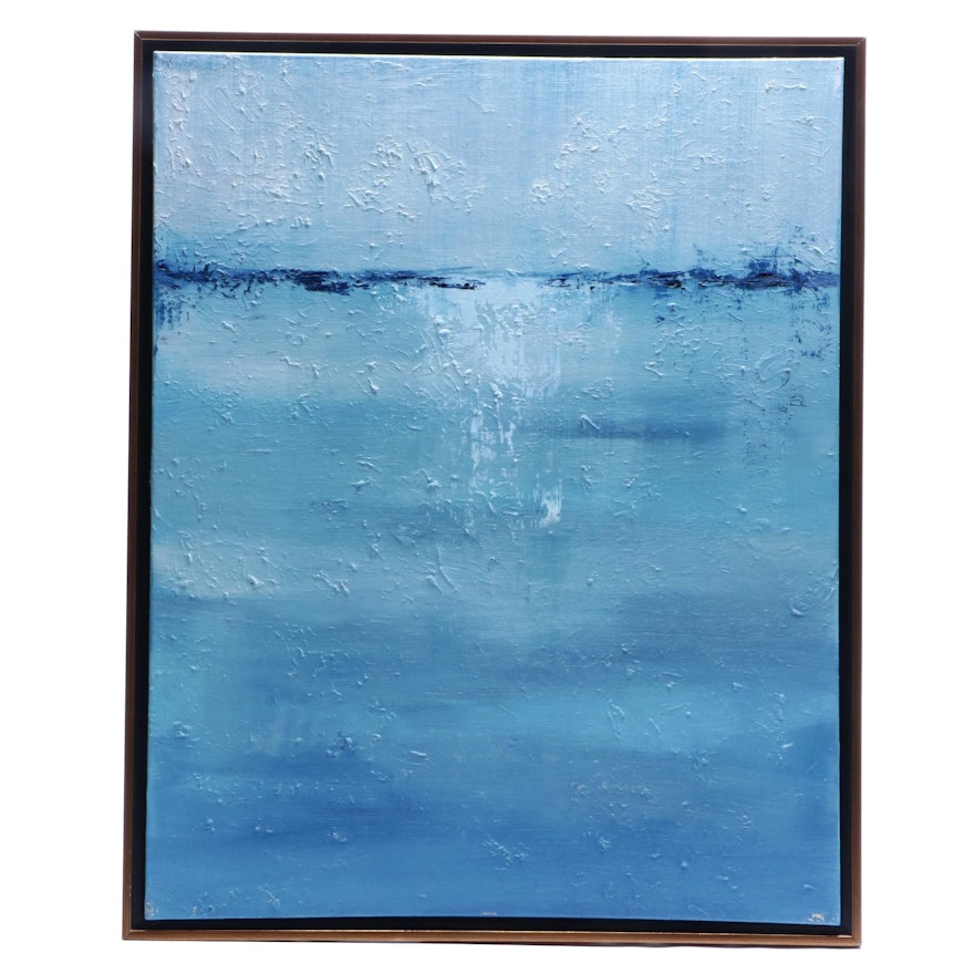 Sarah Brown 2016 Abstract Oil Painting "Rain Storm"