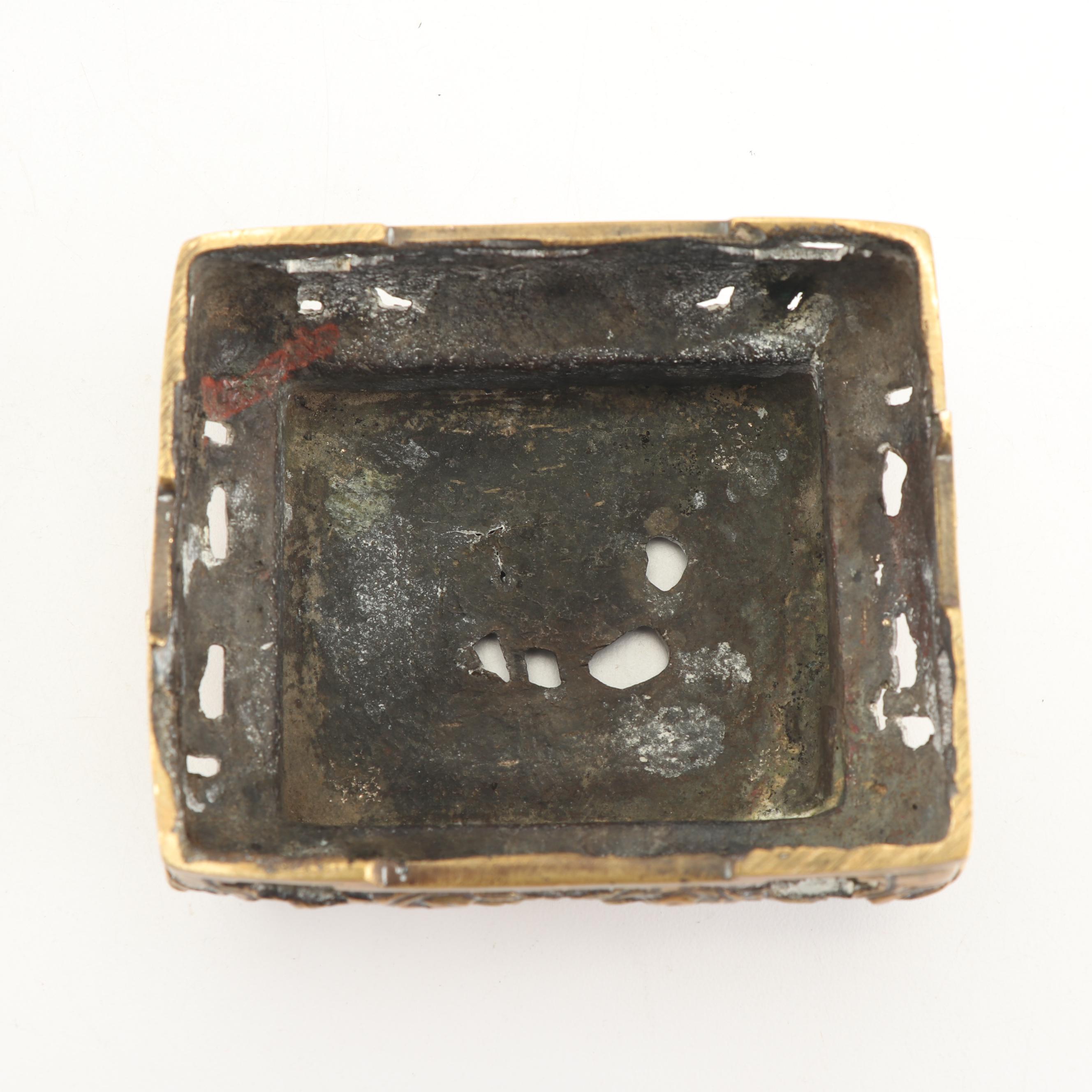 Chinese Brass Guardian Lion Incense Burner