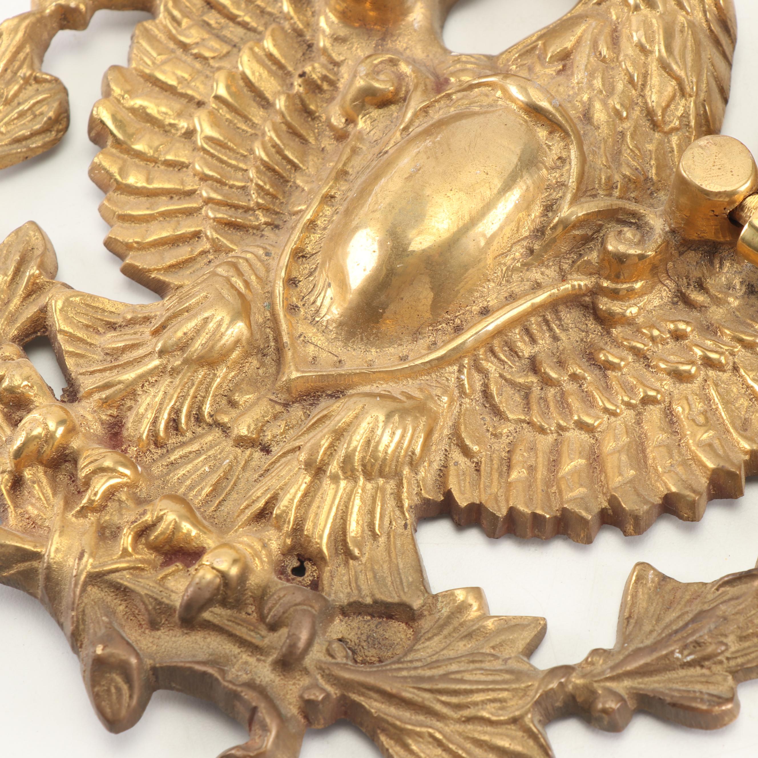Brass Eagle and Wreath Door Knocker