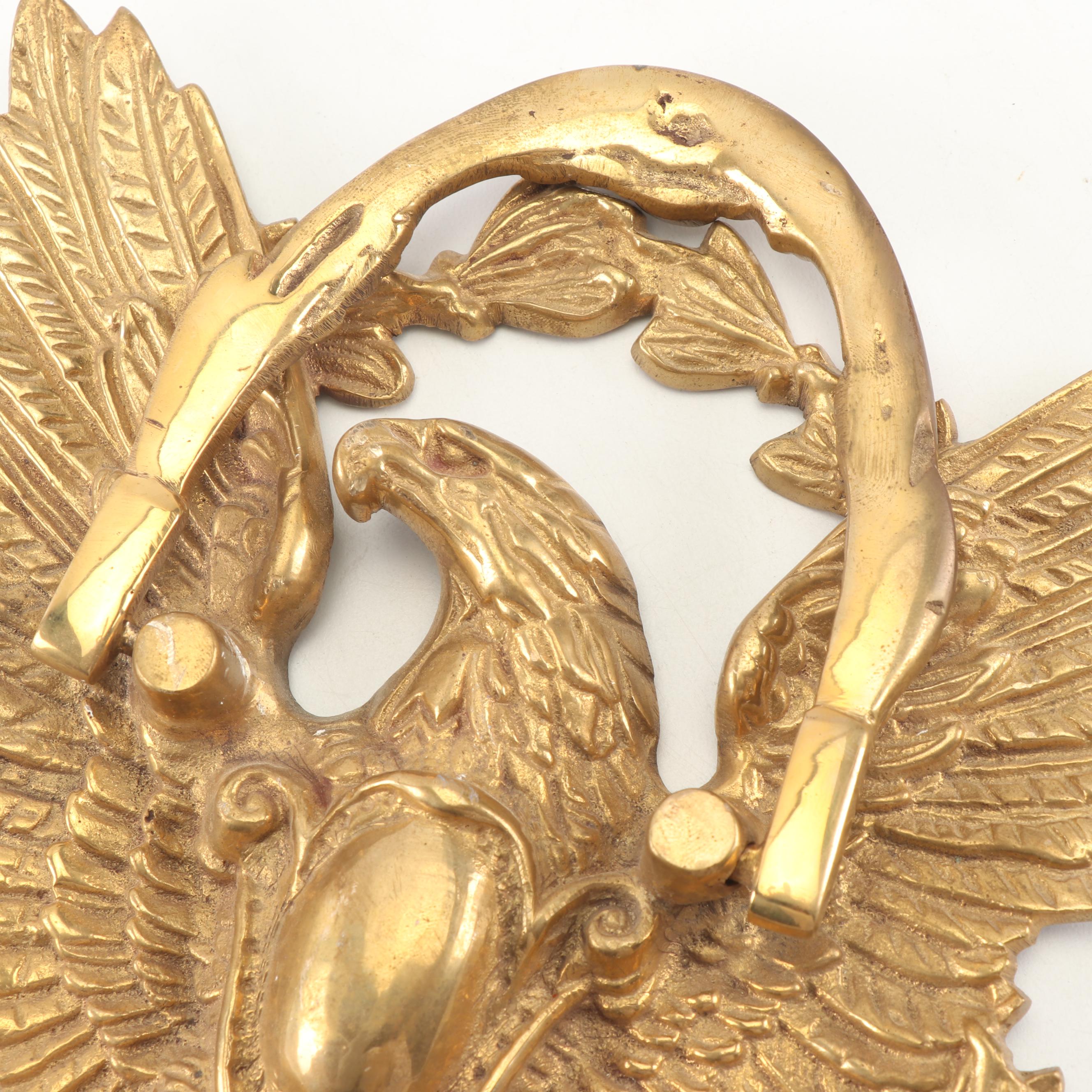 Brass Eagle and Wreath Door Knocker