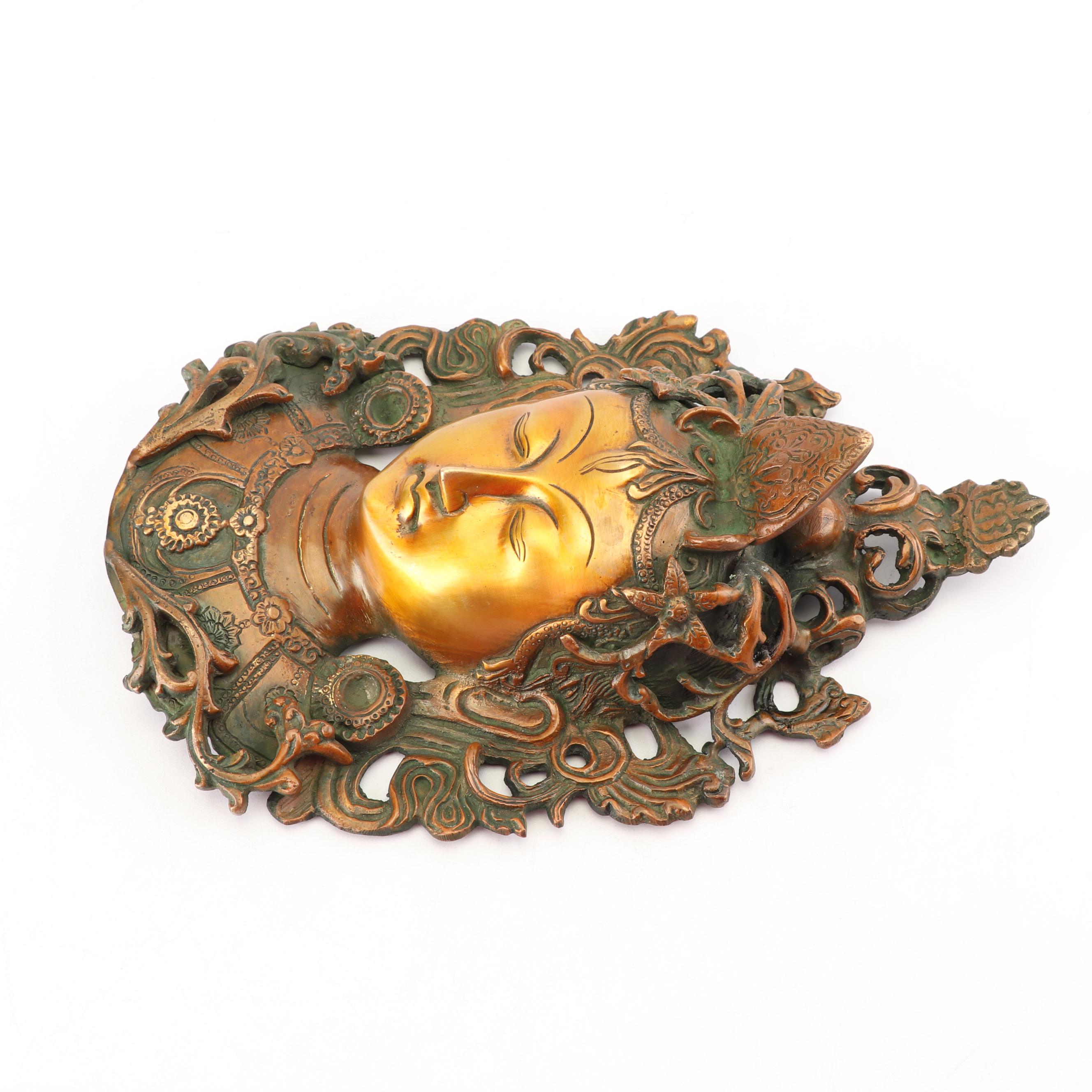 Cast Metal Tārā Buddha Wall Hanging