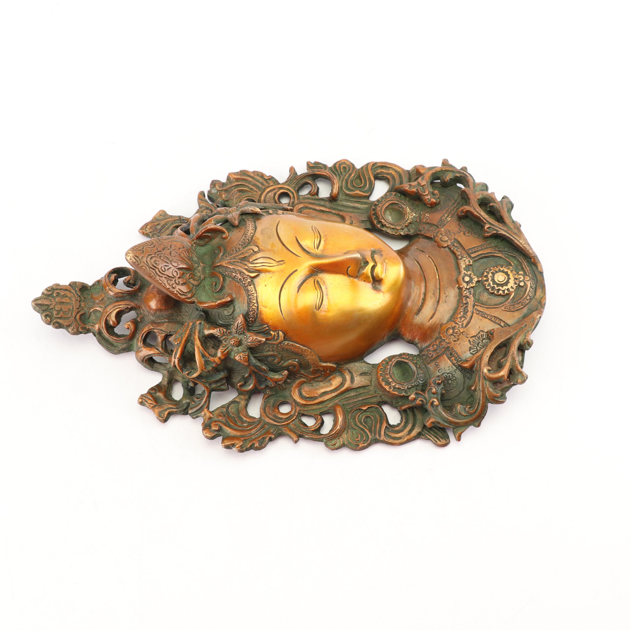 Cast Metal Tārā Buddha Wall Hanging