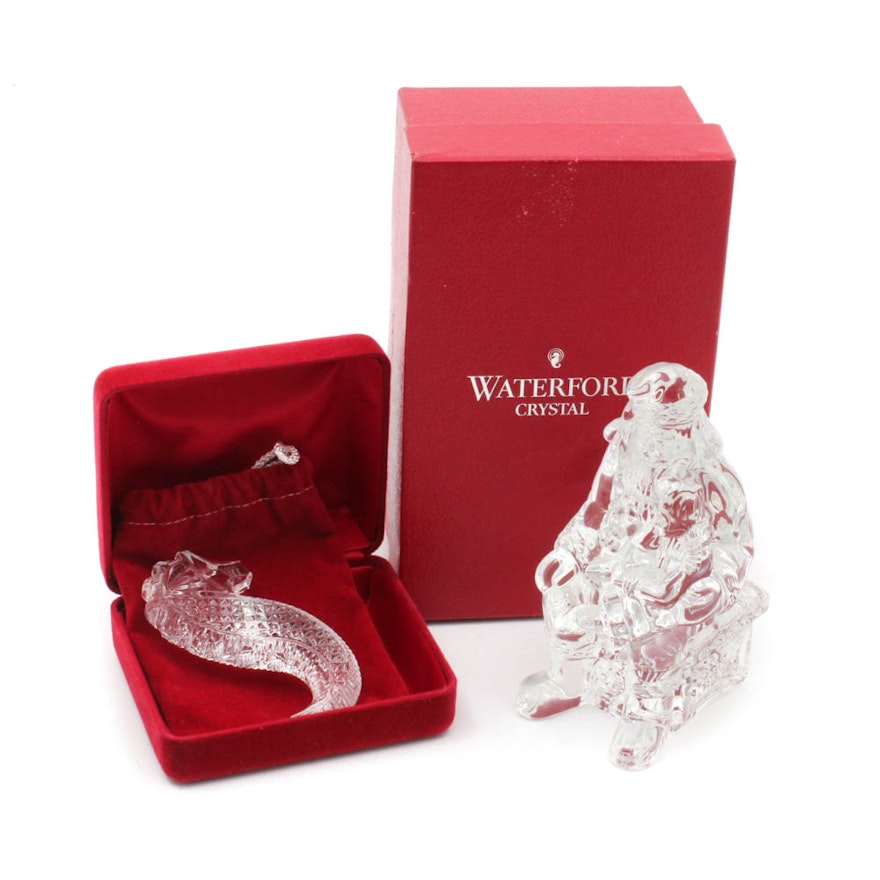 Waterford Crystal Hand Cooler and Figurine