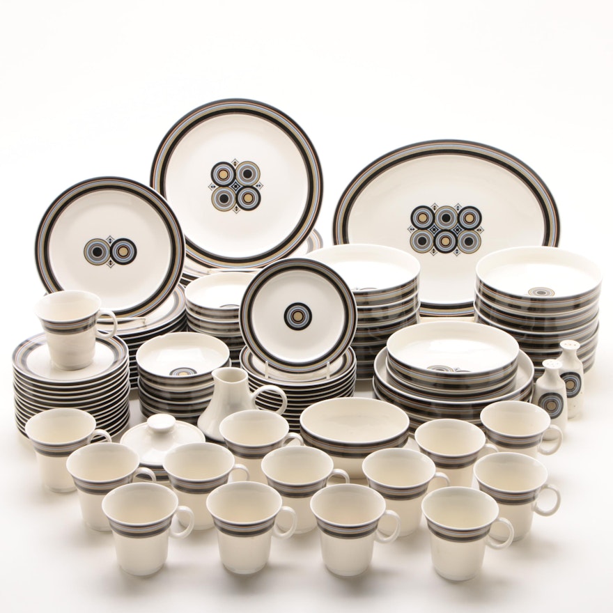 Noritake "Tourmaline" Porcelain Dinnerware with Lenox Chinaware Platter