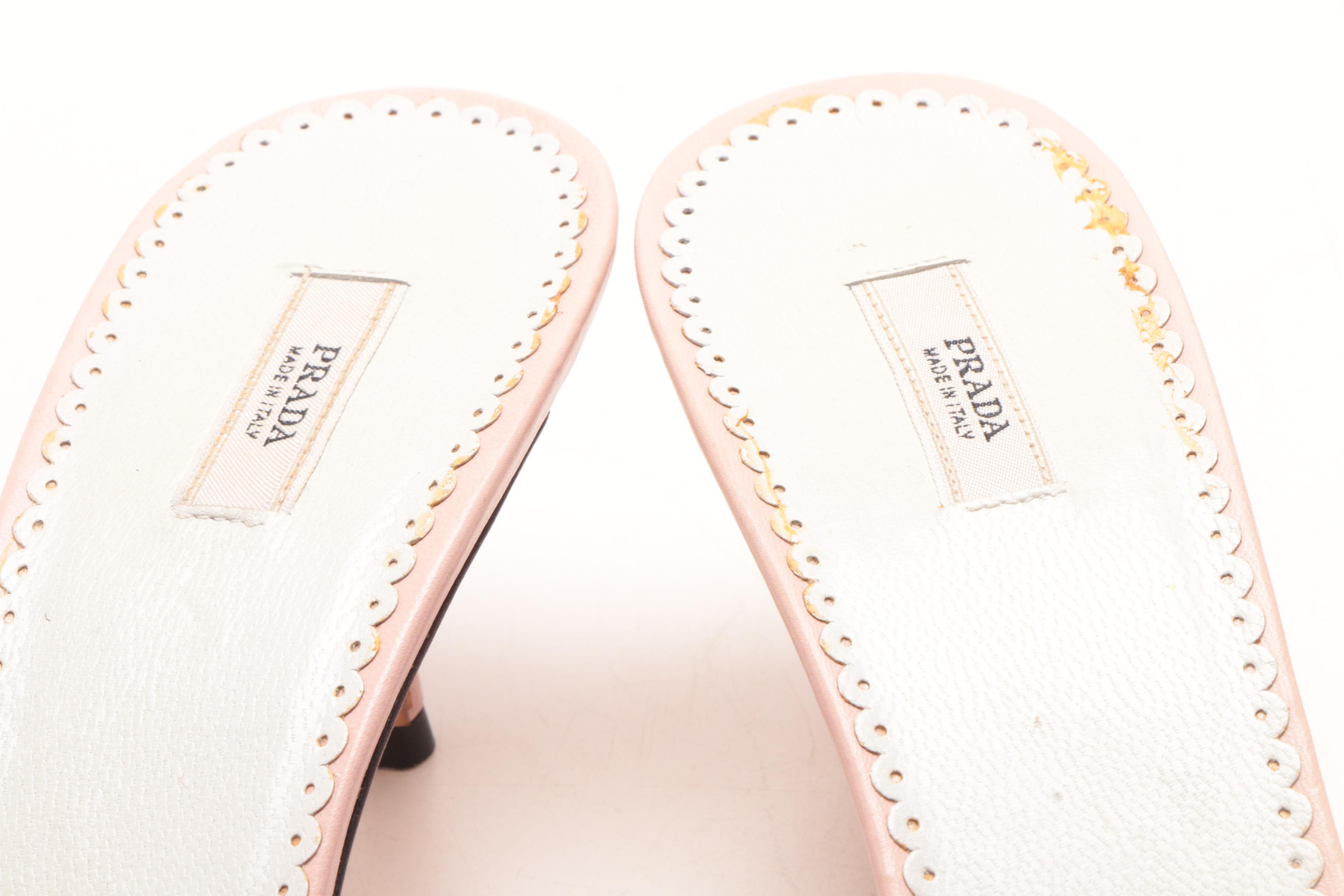 Dolce & Gabbana Sandals and Prada Kitten Heeled Slides