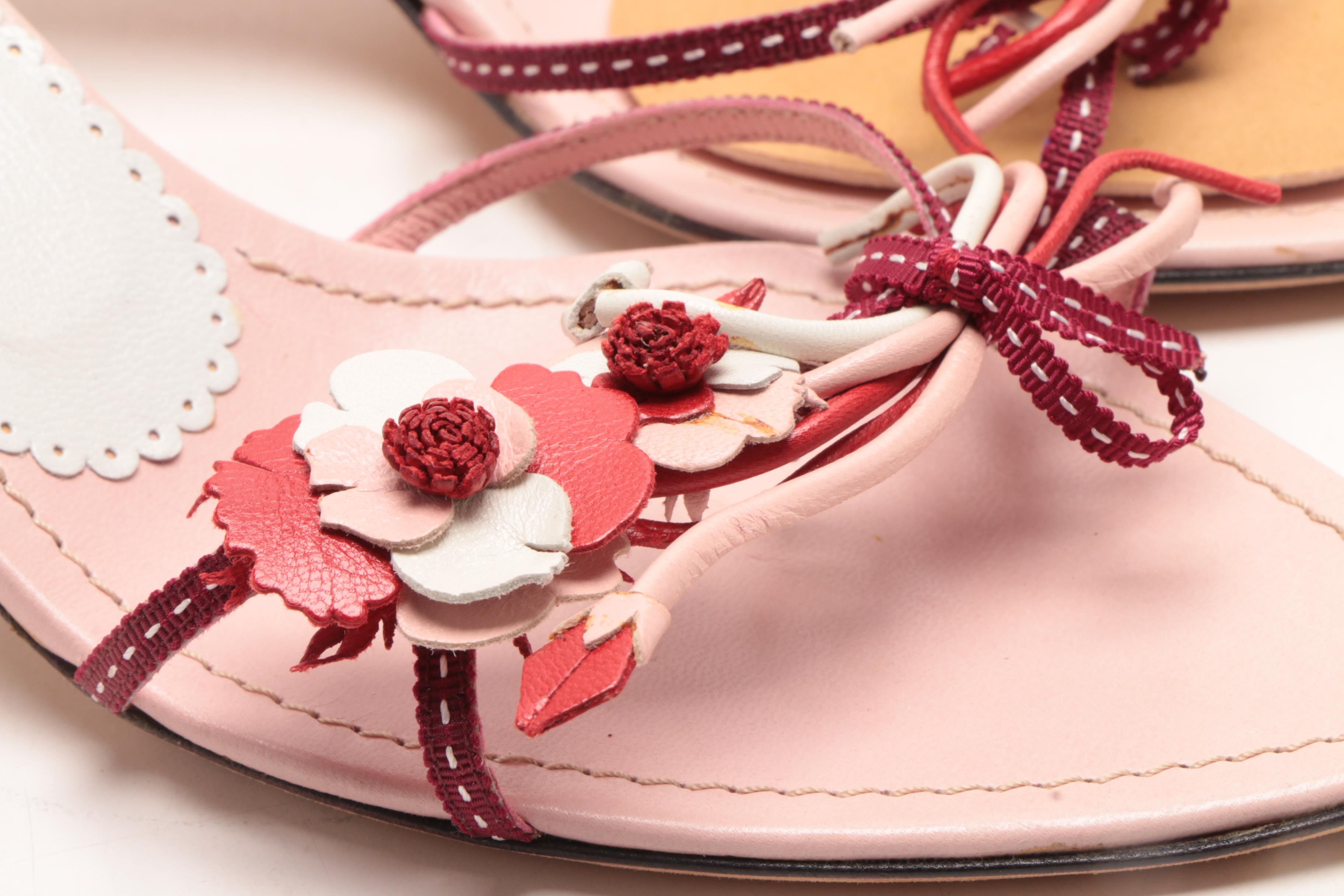 Dolce & Gabbana Sandals and Prada Kitten Heeled Slides