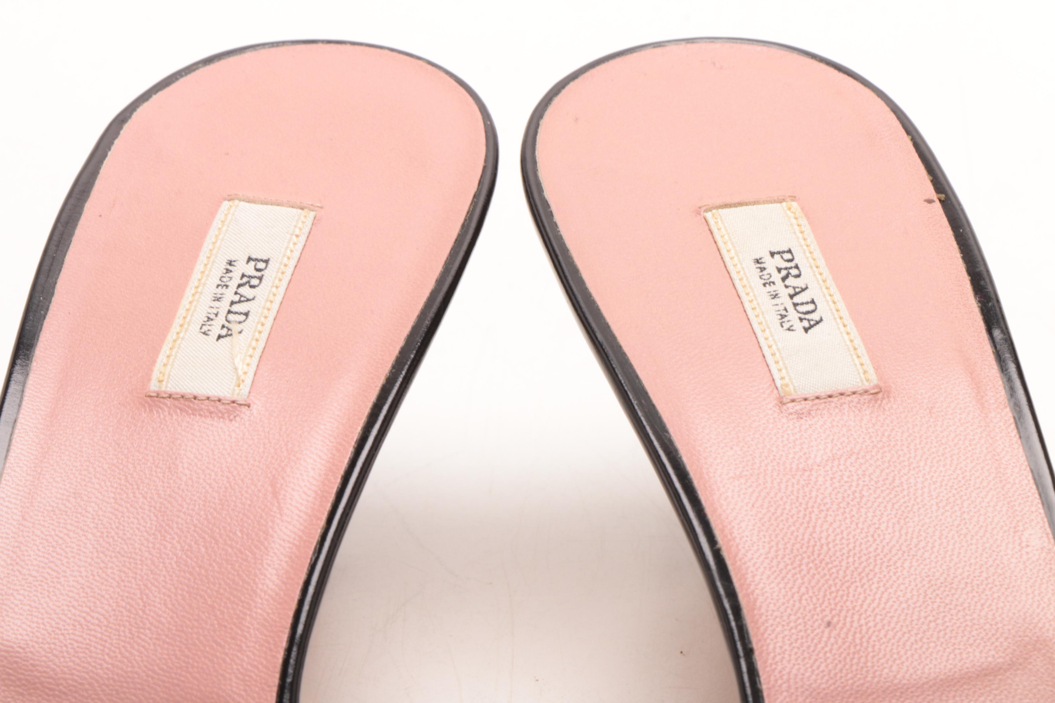 Dolce & Gabbana Sandals and Prada Kitten Heeled Slides