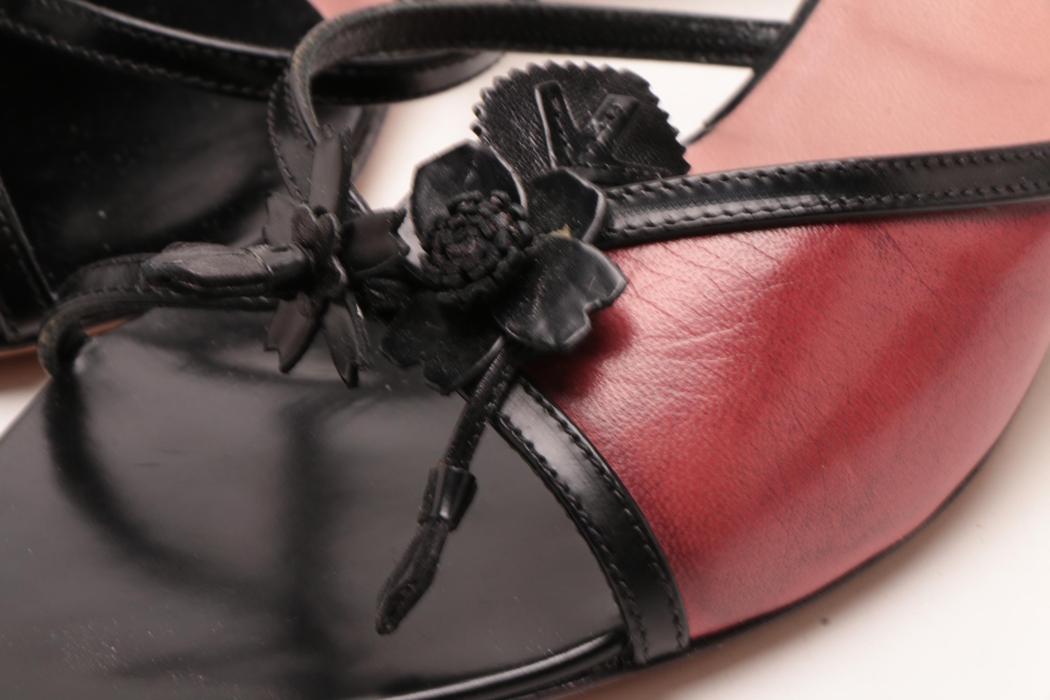 Dolce & Gabbana Sandals and Prada Kitten Heeled Slides