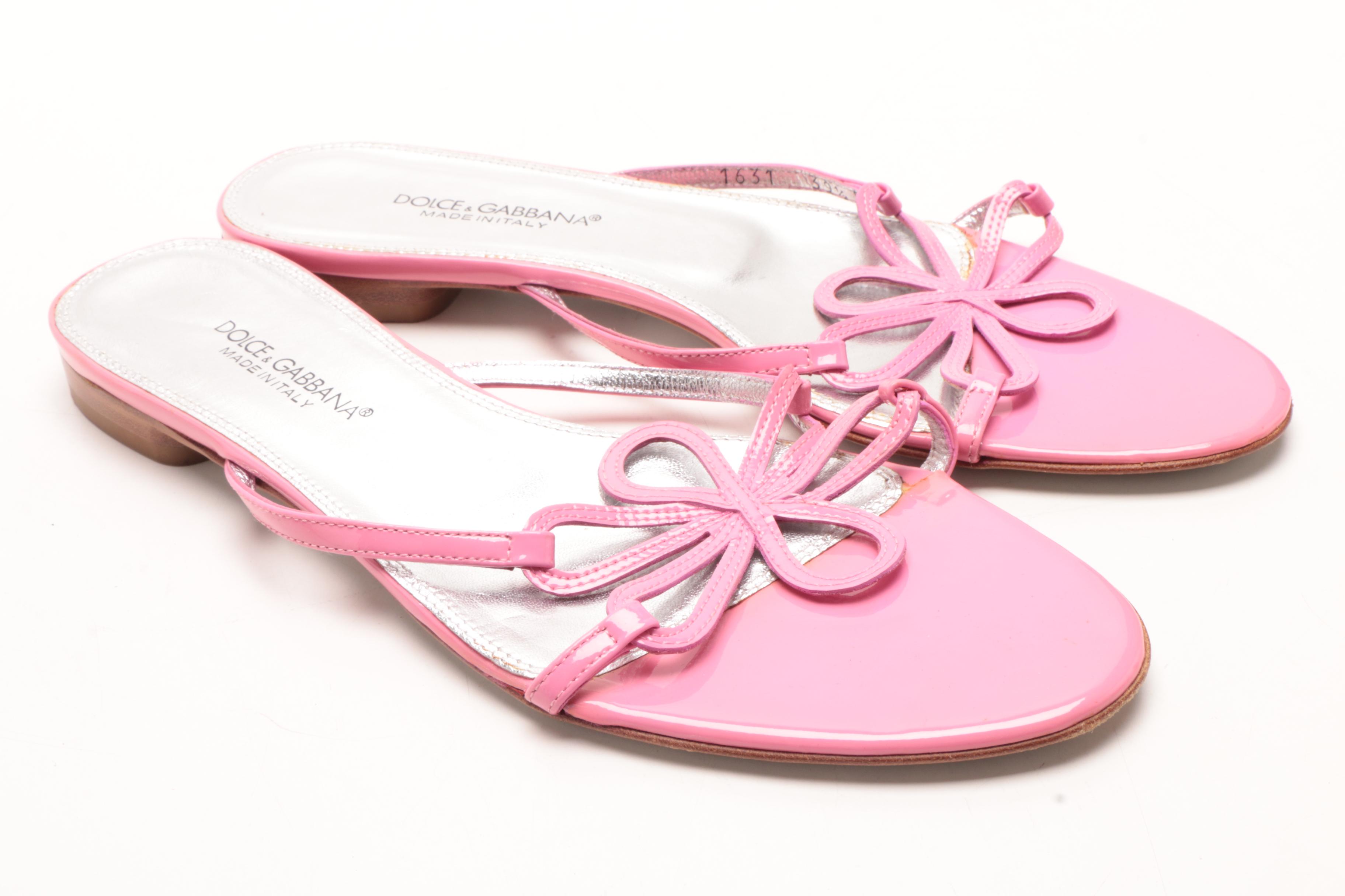 Dolce & Gabbana Sandals and Prada Kitten Heeled Slides