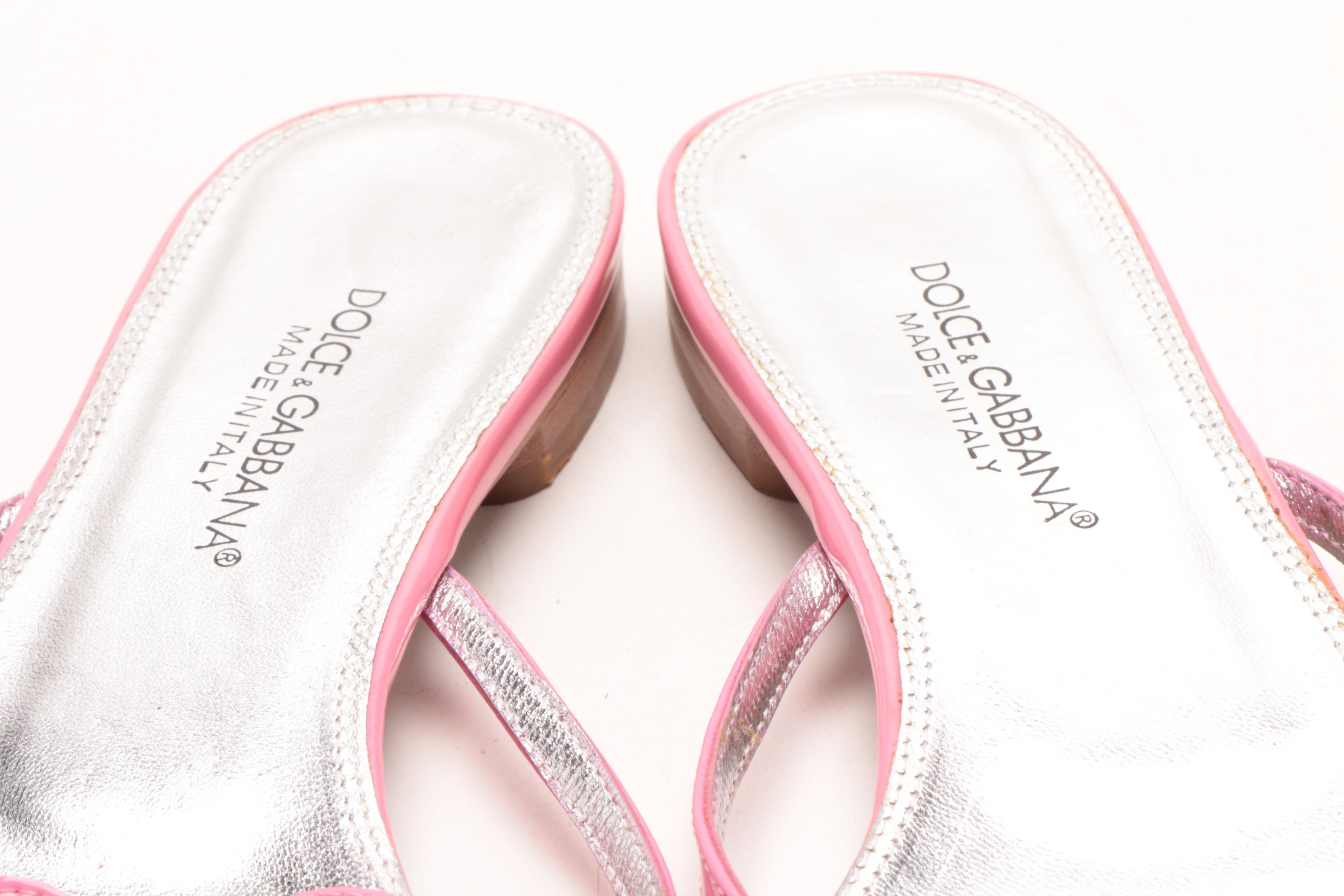 Dolce & Gabbana Sandals and Prada Kitten Heeled Slides