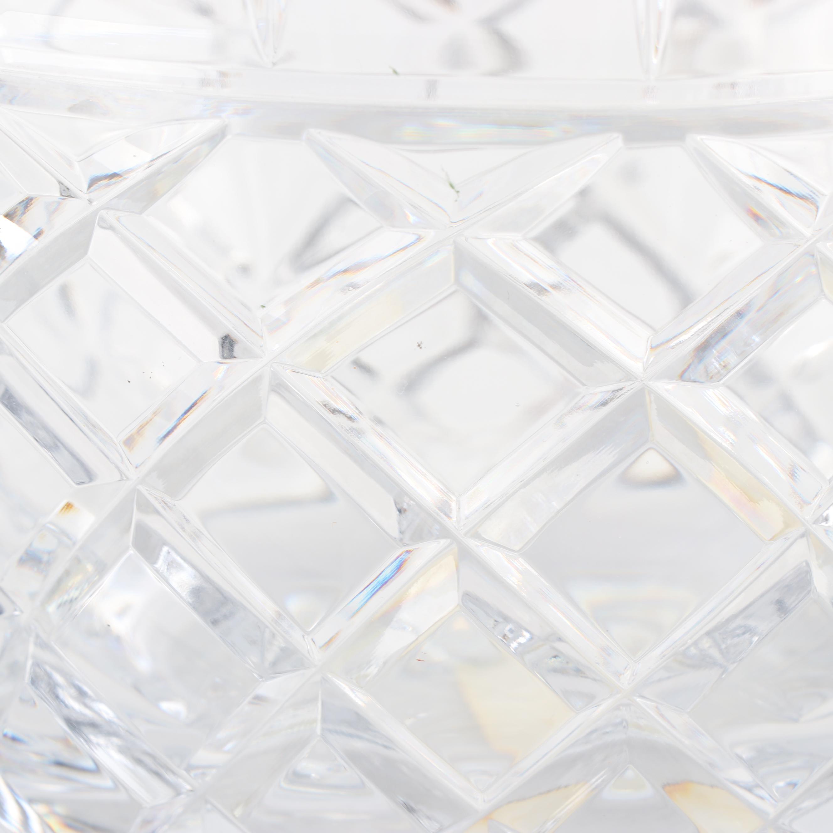 Marw Italian Crystal Vase with Gilt Trim