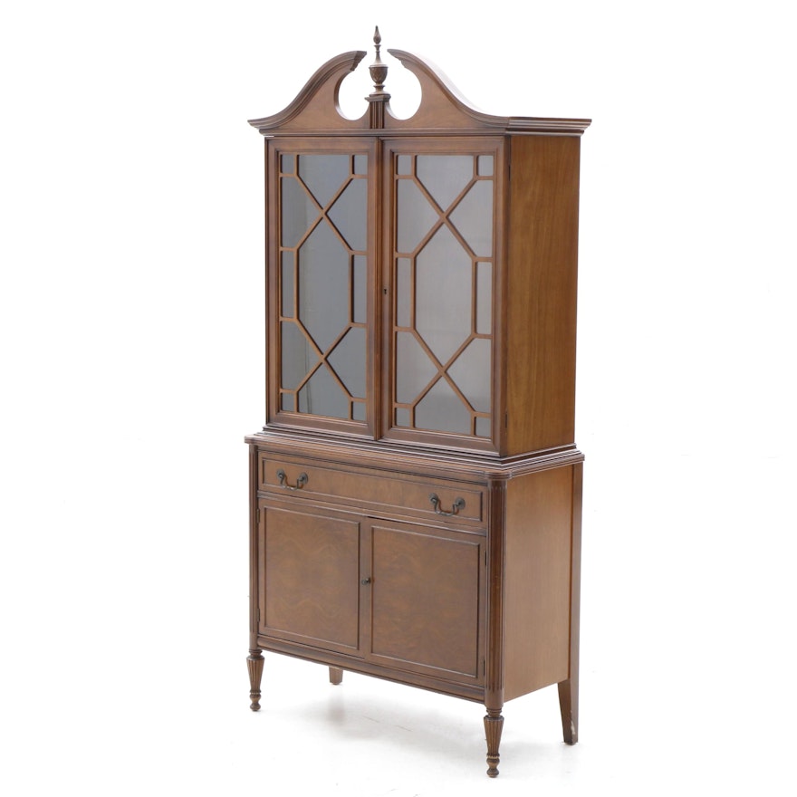 Federal Style China Cabinet in Mahogany