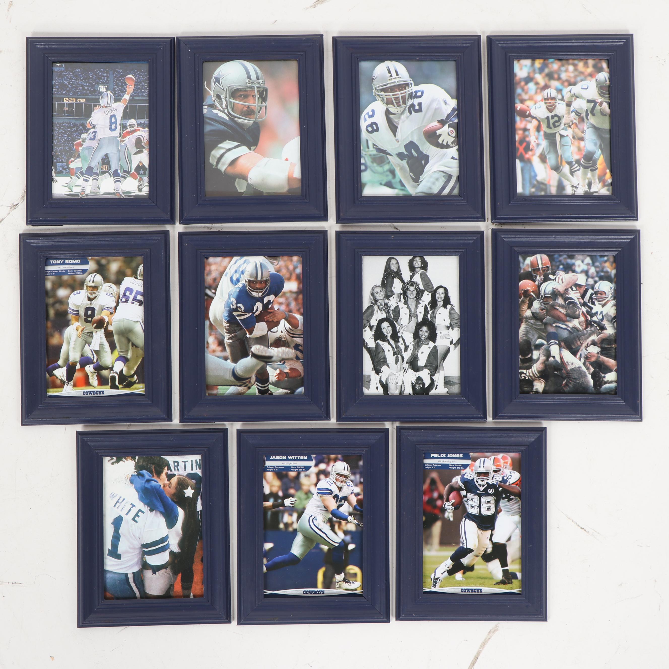 Framed Dallas Cowboys Cheerleaders and Players Photographs