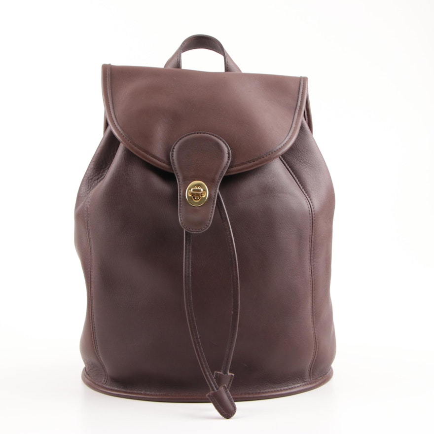 1995 Coach Classic Brown Leather Backpack