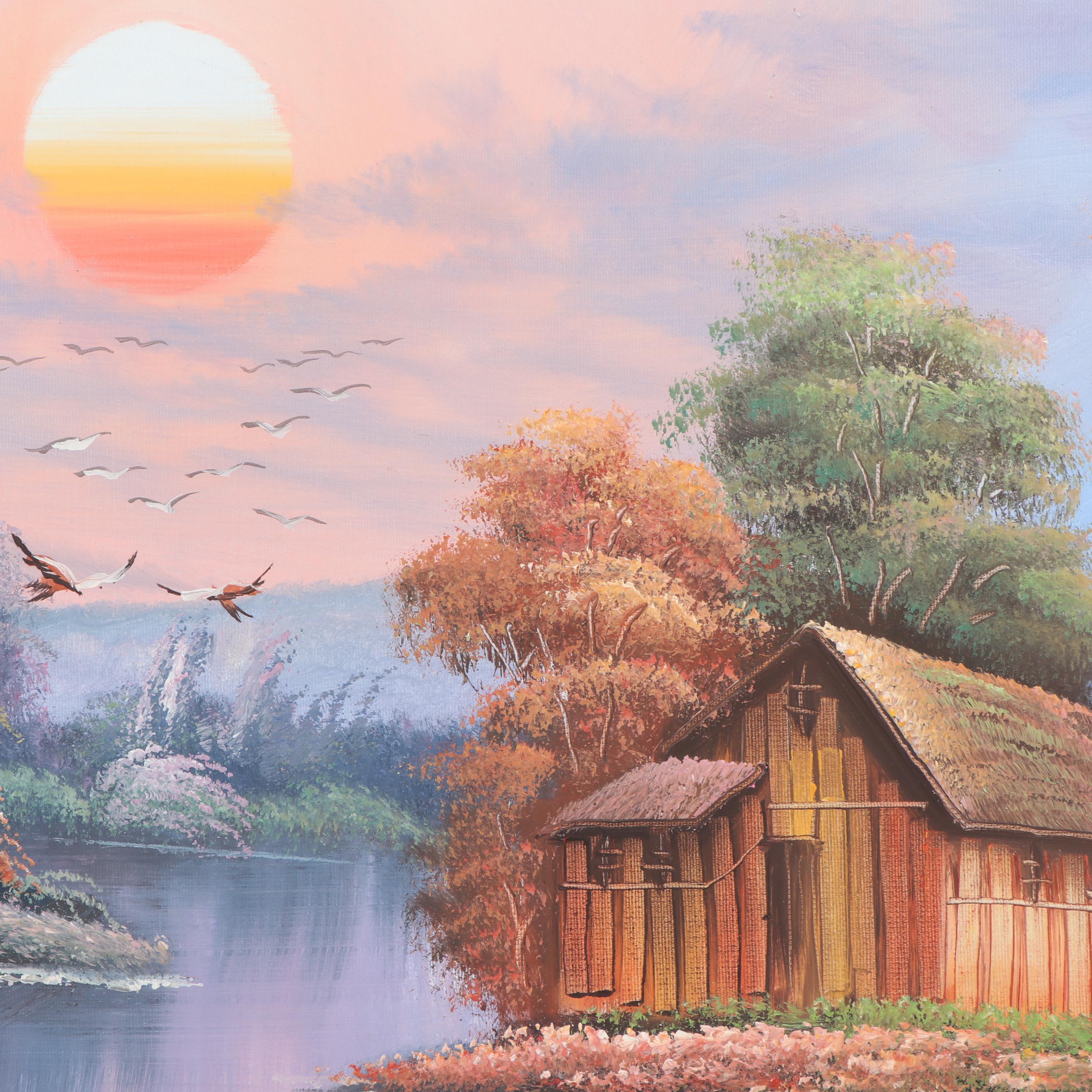 M. Harry Landscape Oil Painting