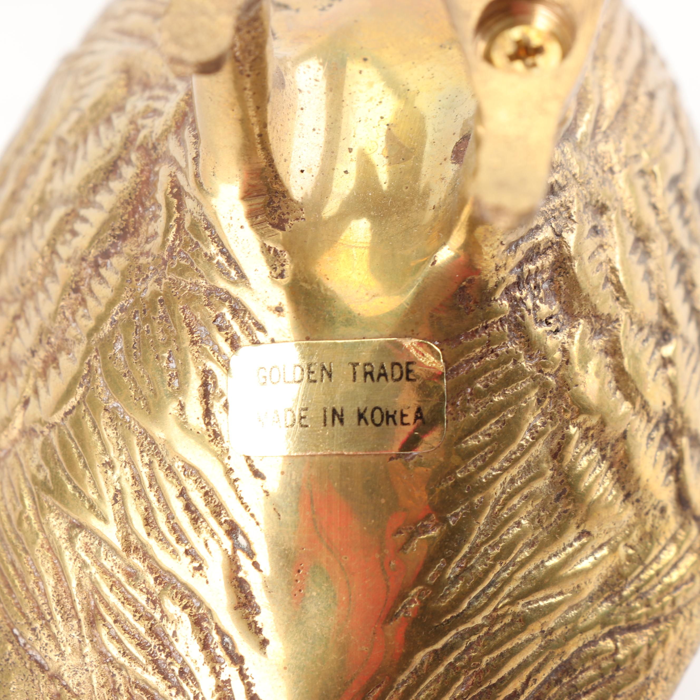 Brass Pheasant Figurines