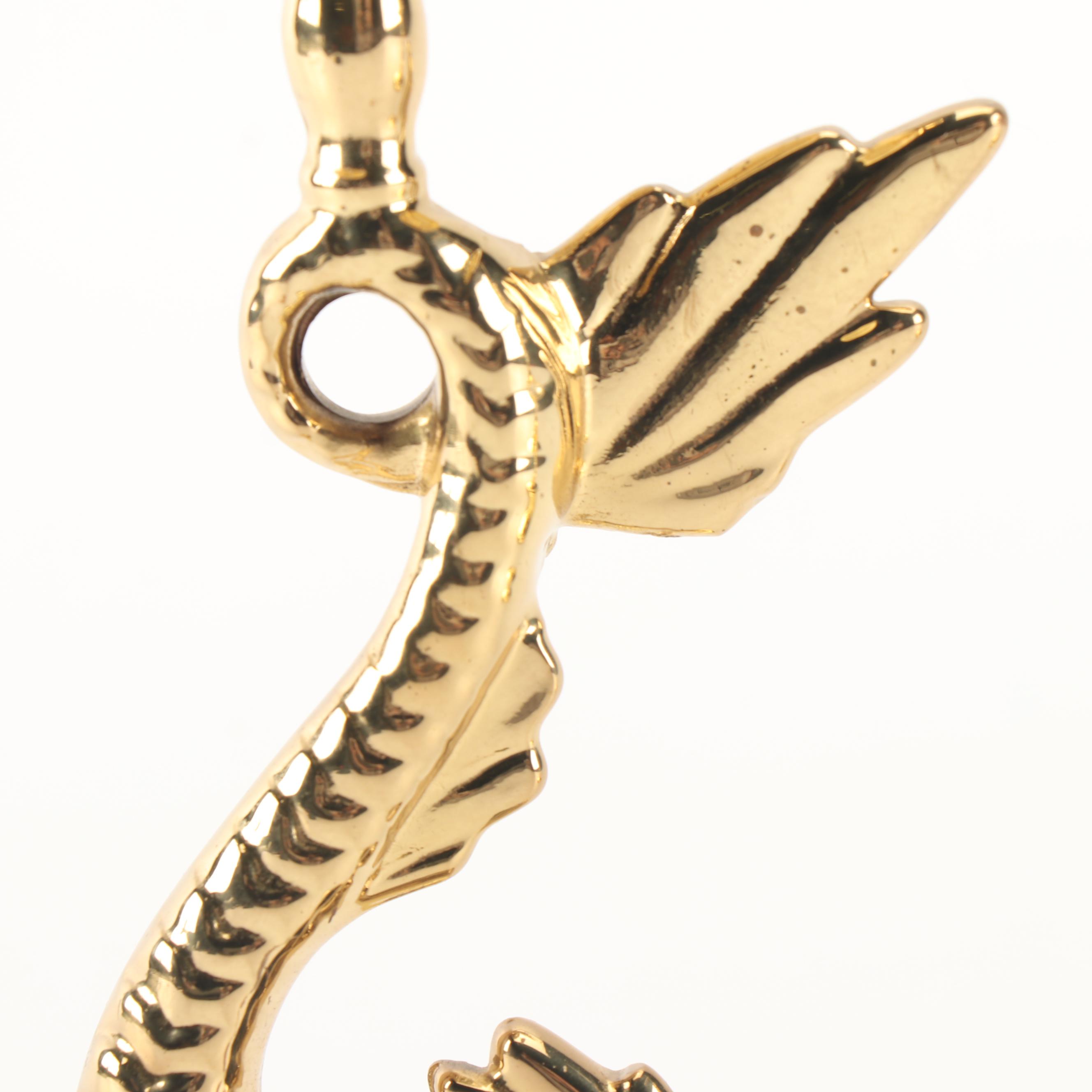 Baldwin Brass Dolphin Candlesticks, Mid-Century