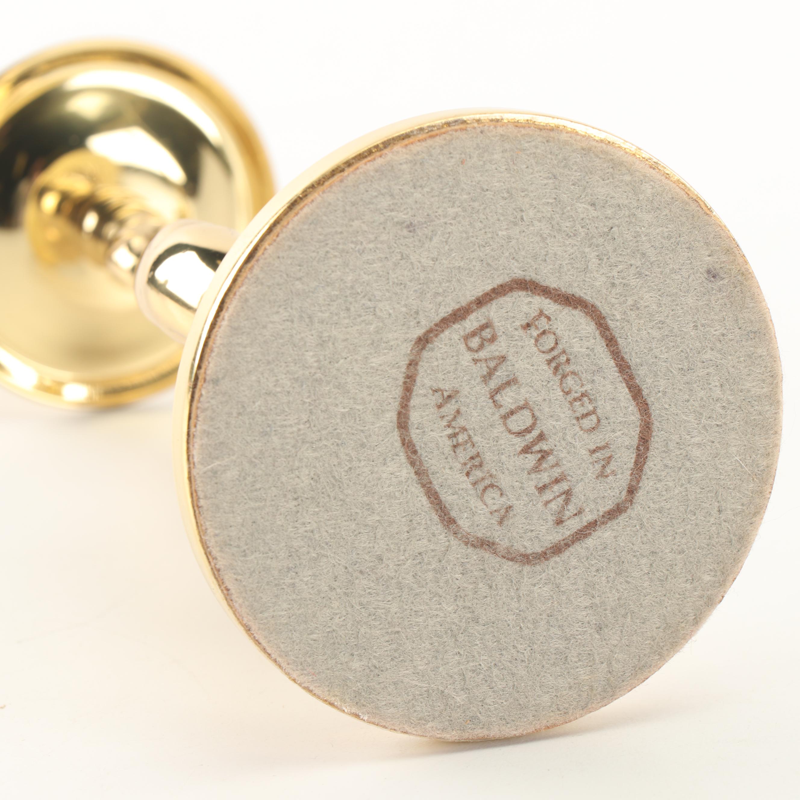 Baldwin Brass Dolphin Candlesticks, Mid-Century