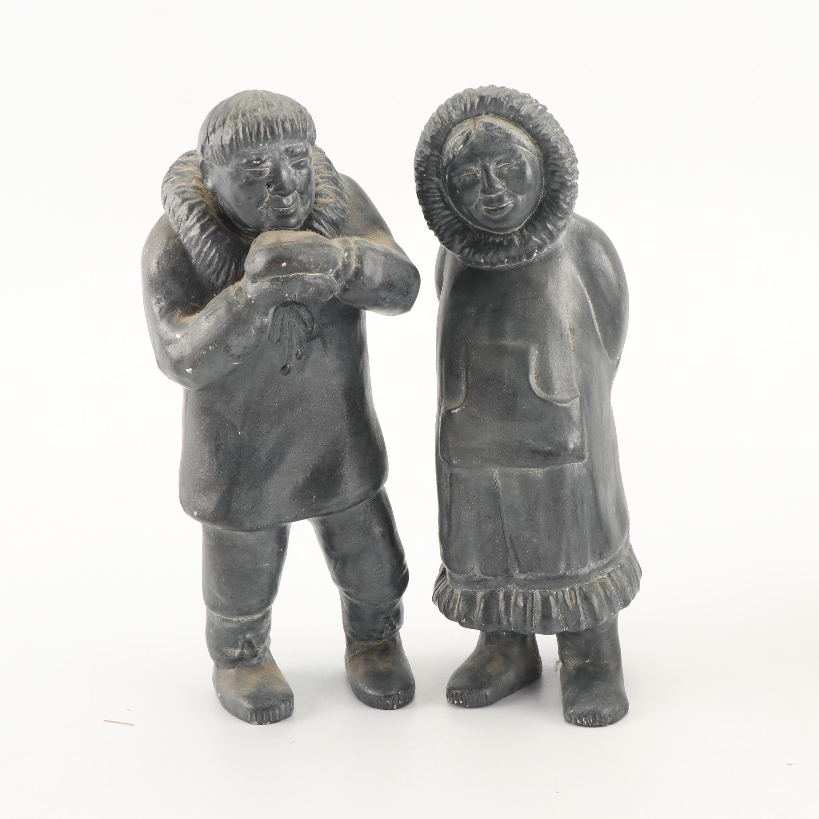 Assortment of Vintage Ceramic and Stone Figurines