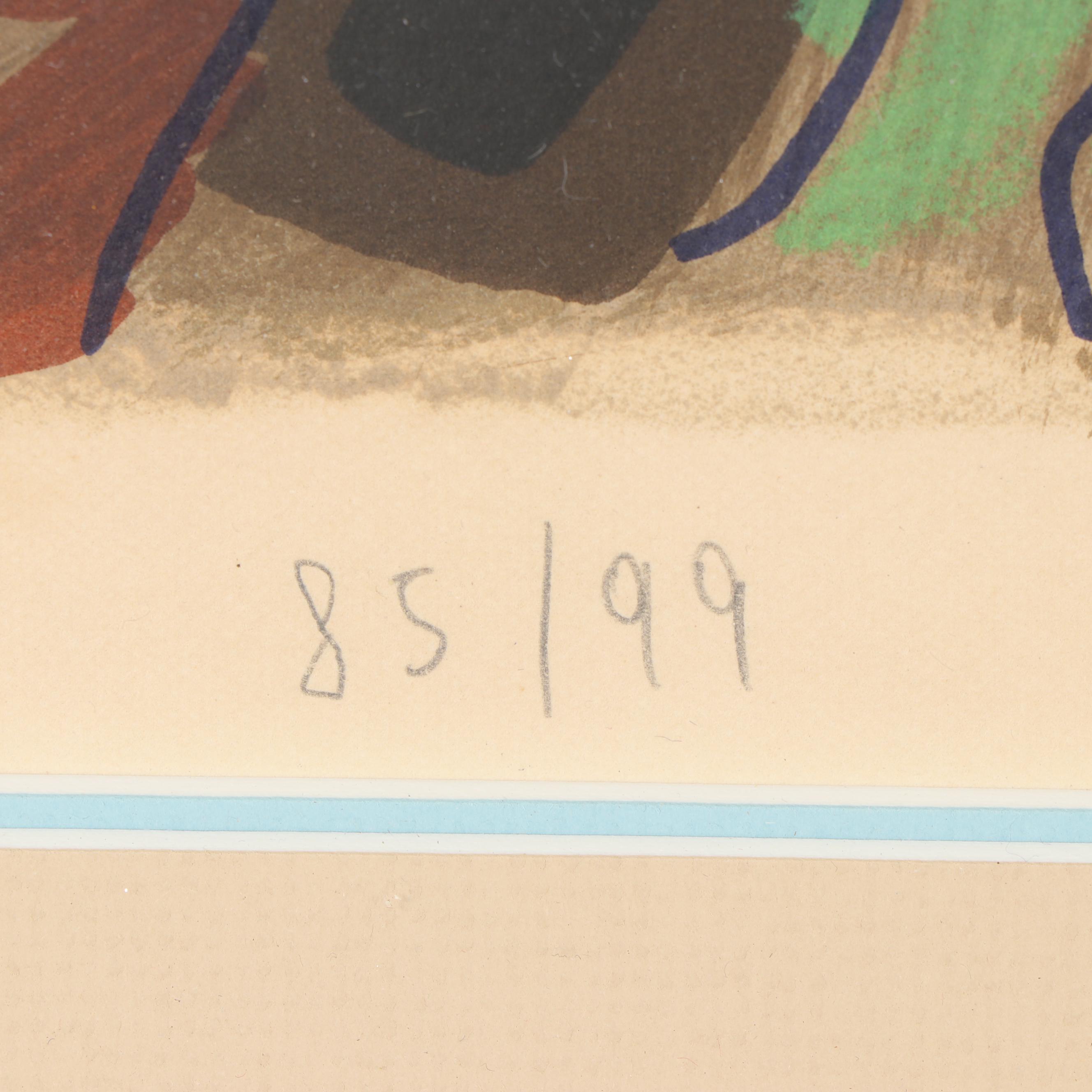 André Masson Color Lithograph "Adam and Eve"