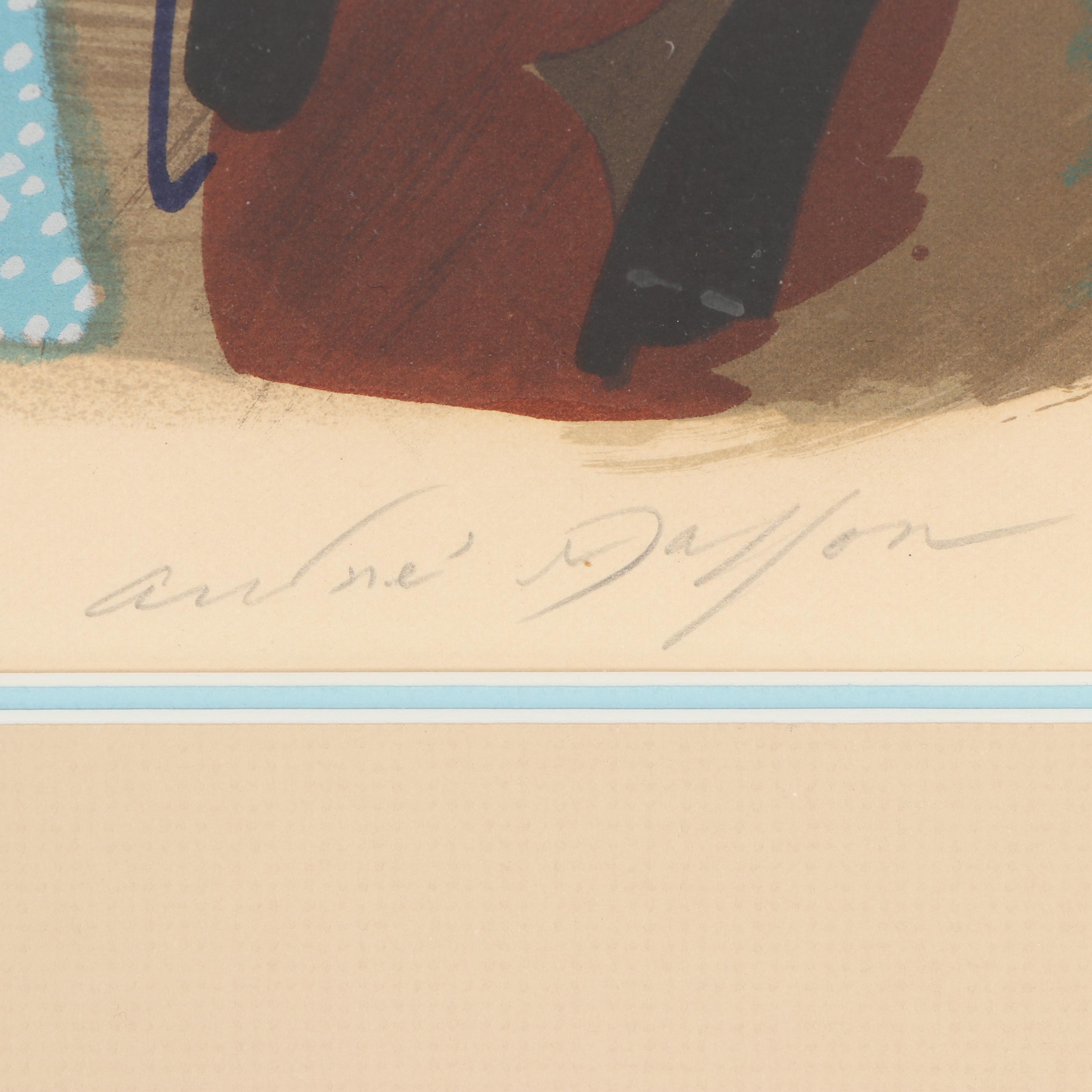 André Masson Color Lithograph "Adam and Eve"