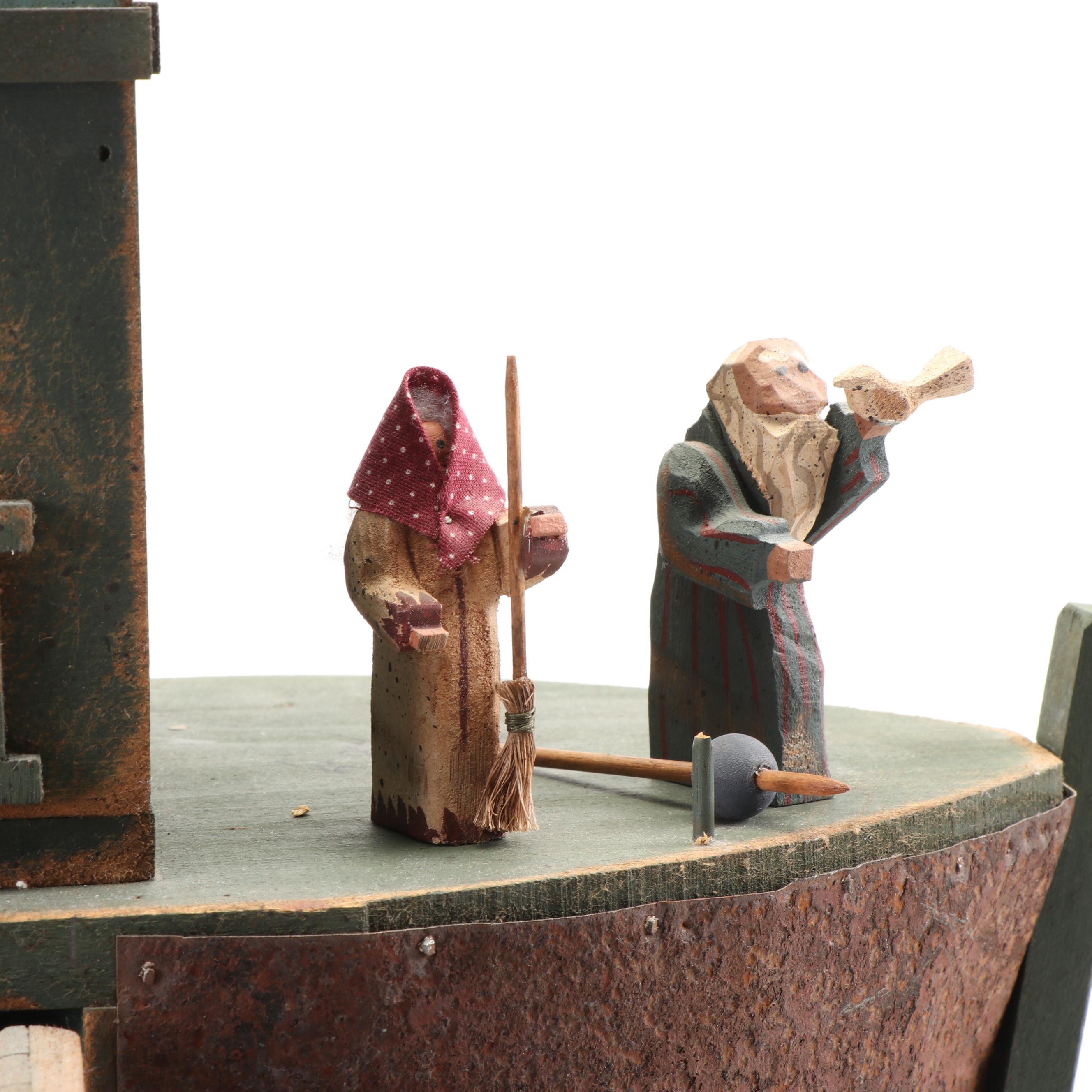 Barry Grosscup Folk Art "Noah's Ark" with Animals