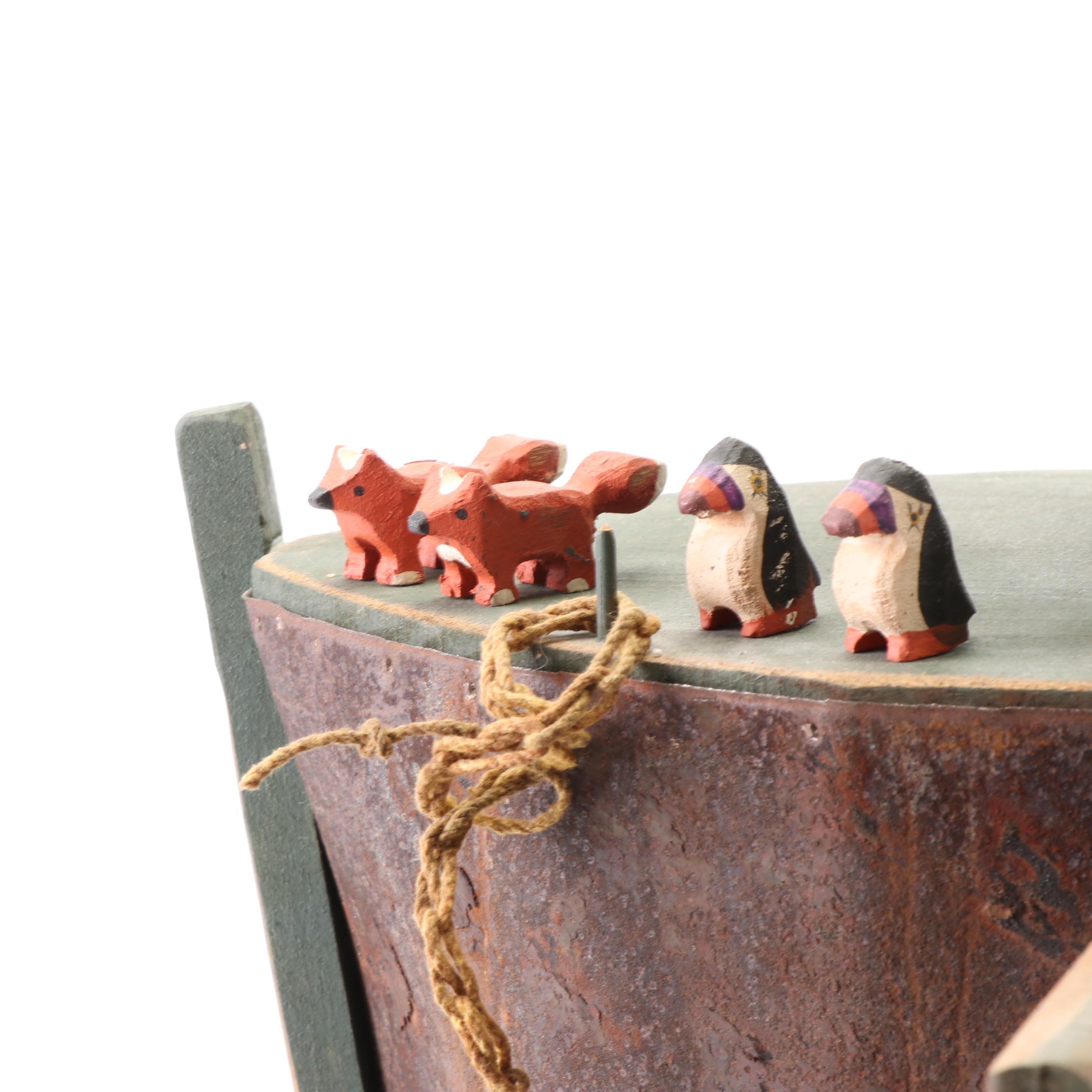 Barry Grosscup Folk Art "Noah's Ark" with Animals