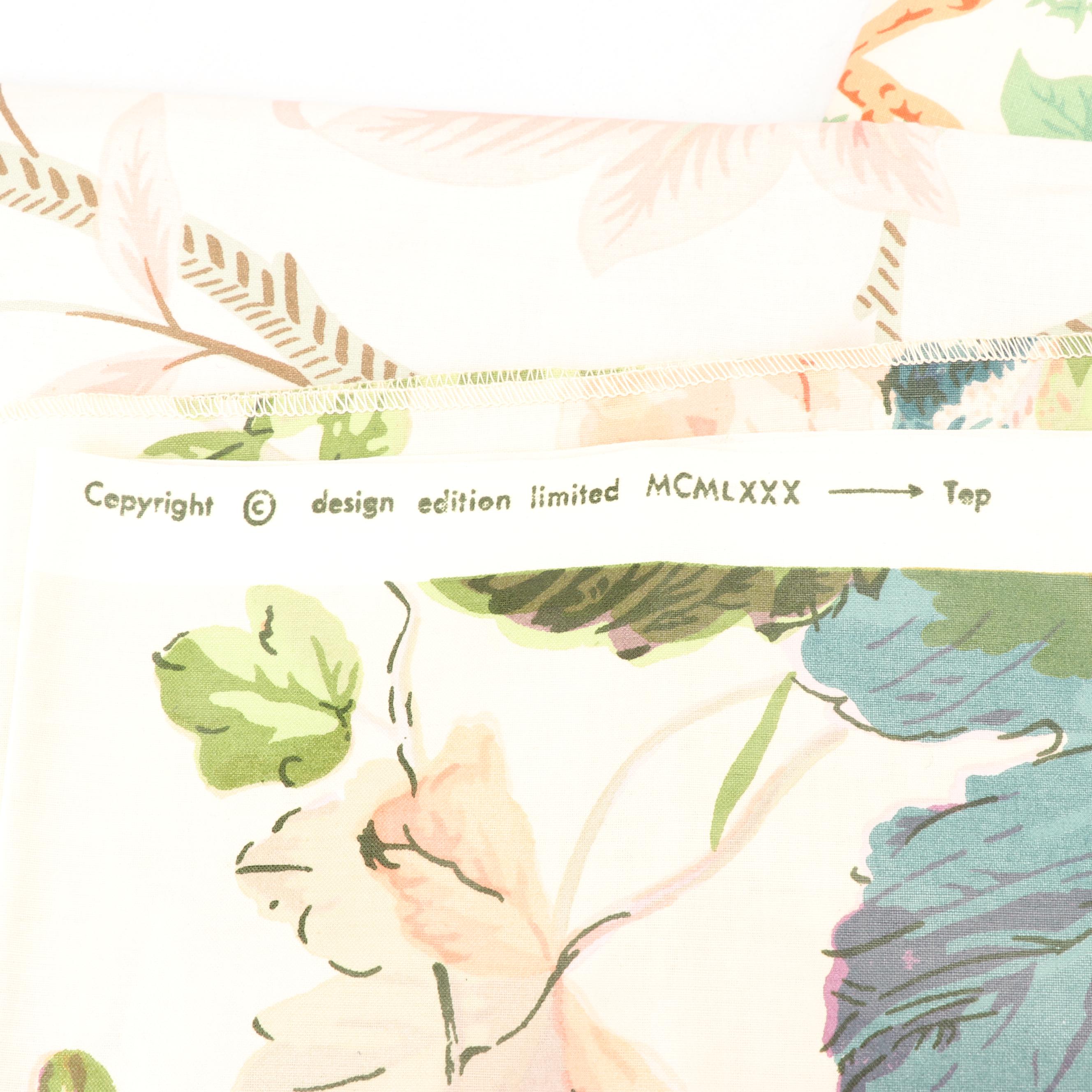 Batik, Floral Chintz, and Damask Upholstery Fabric Samples, 1970s and 1980s