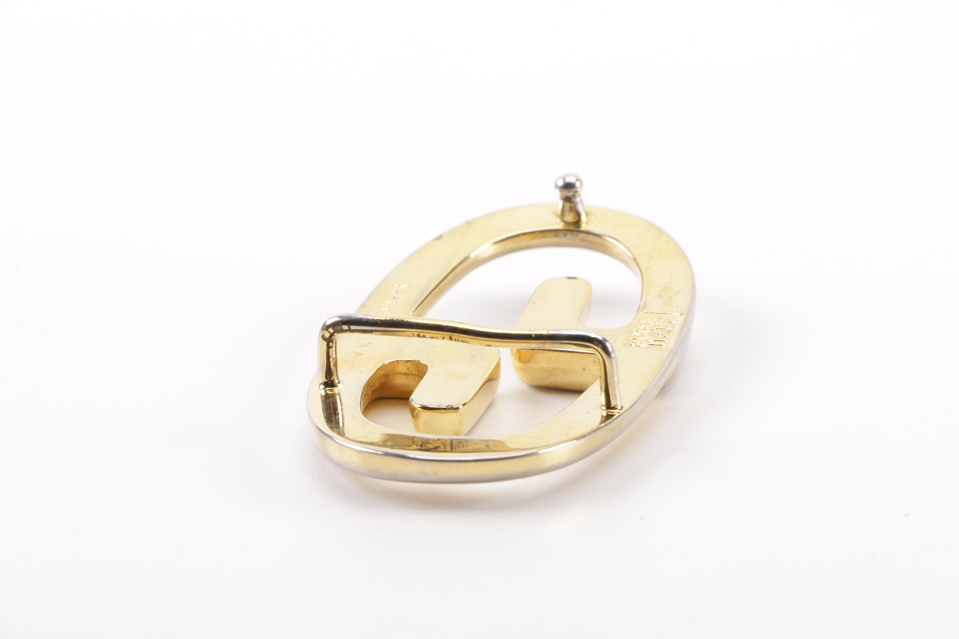 Vintage Gucci GG Two-Tone Metal Belt Buckle