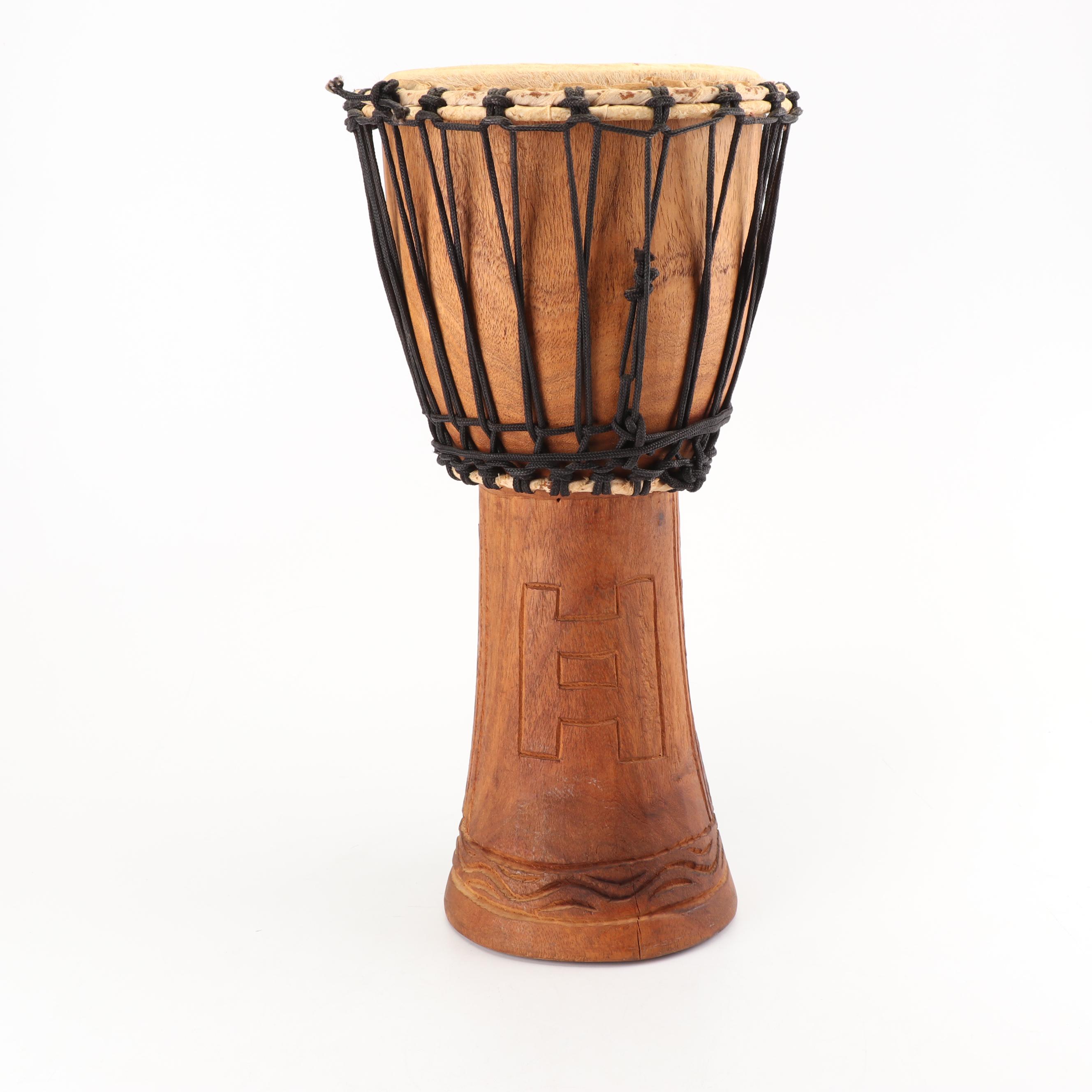 African Style Hand Carved Rope-Tuned Djembe Hand Drum