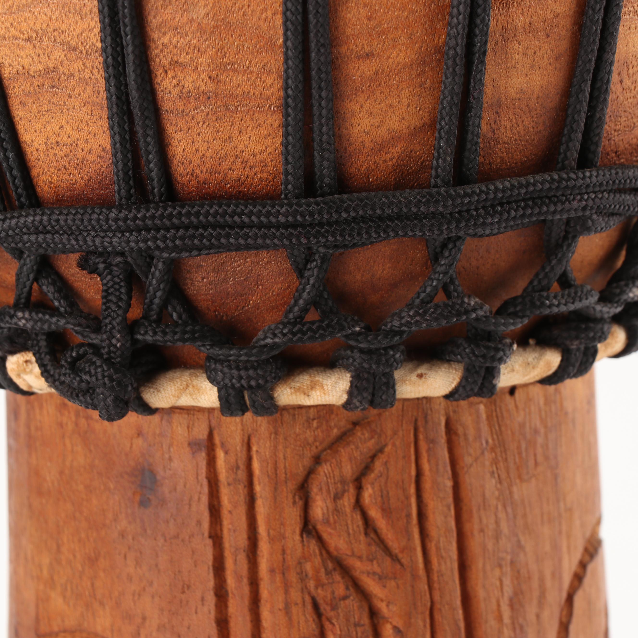 African Style Hand Carved Rope-Tuned Djembe Hand Drum