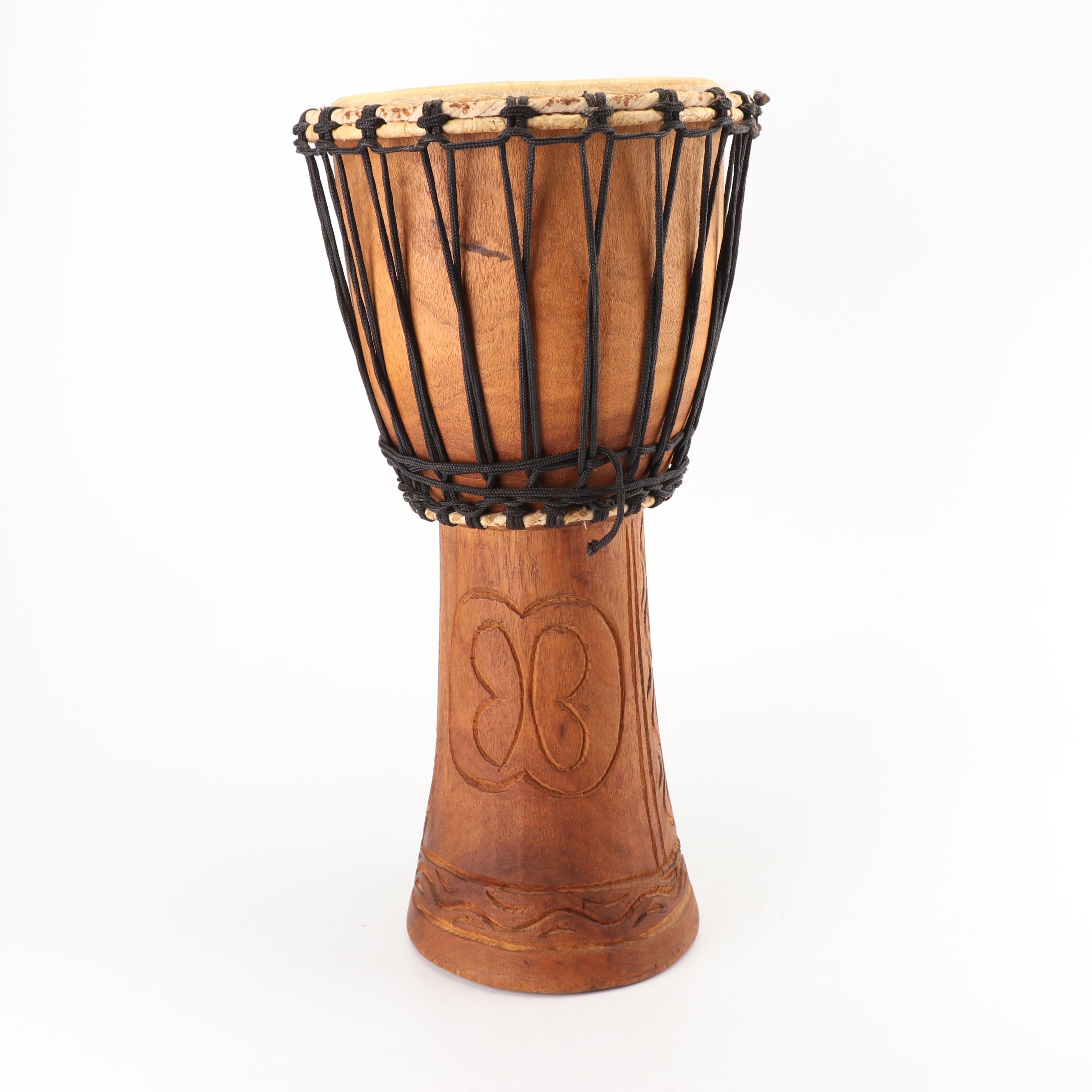 African Style Hand Carved Rope-Tuned Djembe Hand Drum