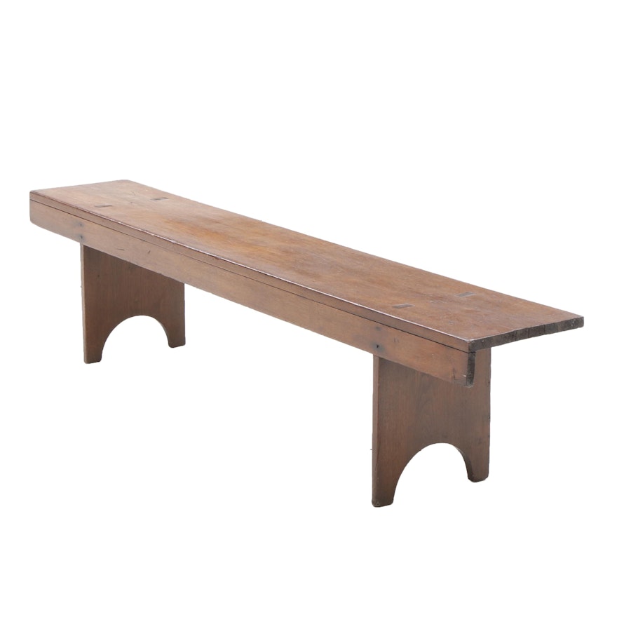 Walnut Bench, 20th Century